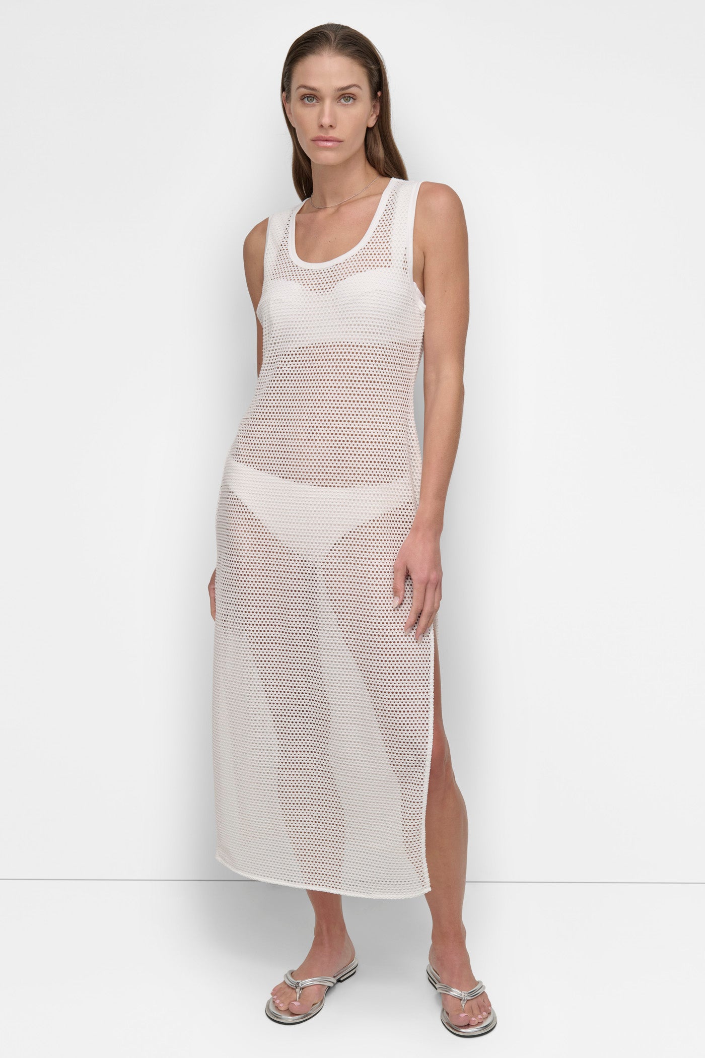 MESH MAXI BEACH DRESS VIEW 6 | SWIM