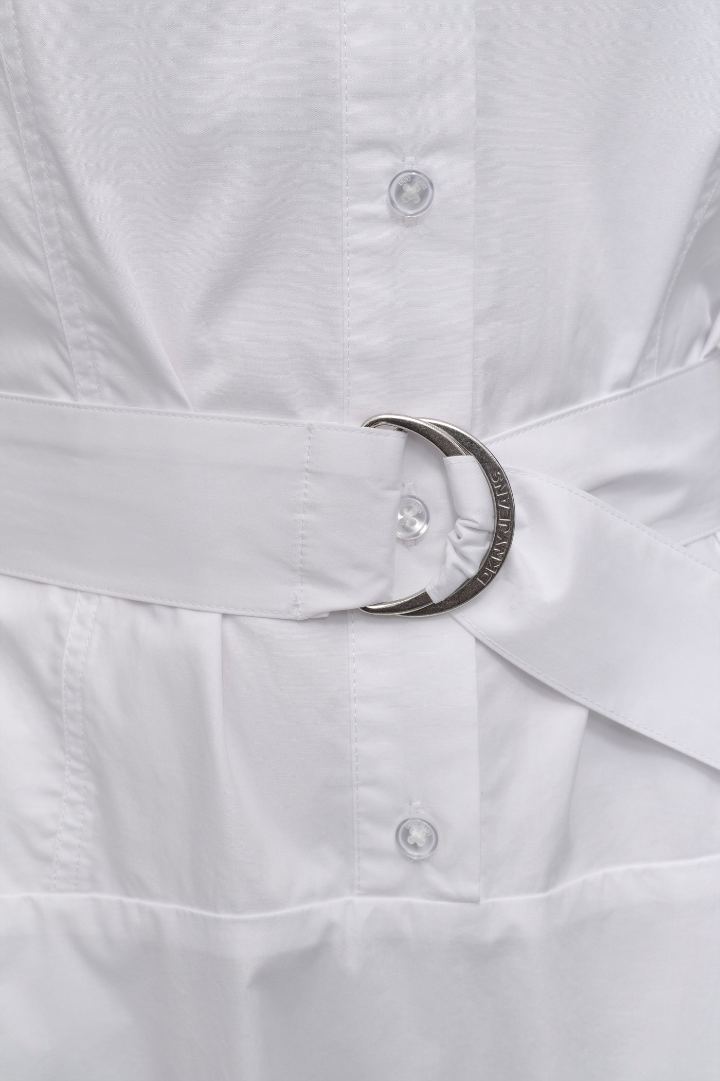 SLEEVELESS BUTTON FRONT POPLIN DRESS WITH SELF BELT VIEW 5 | Summer Essentials