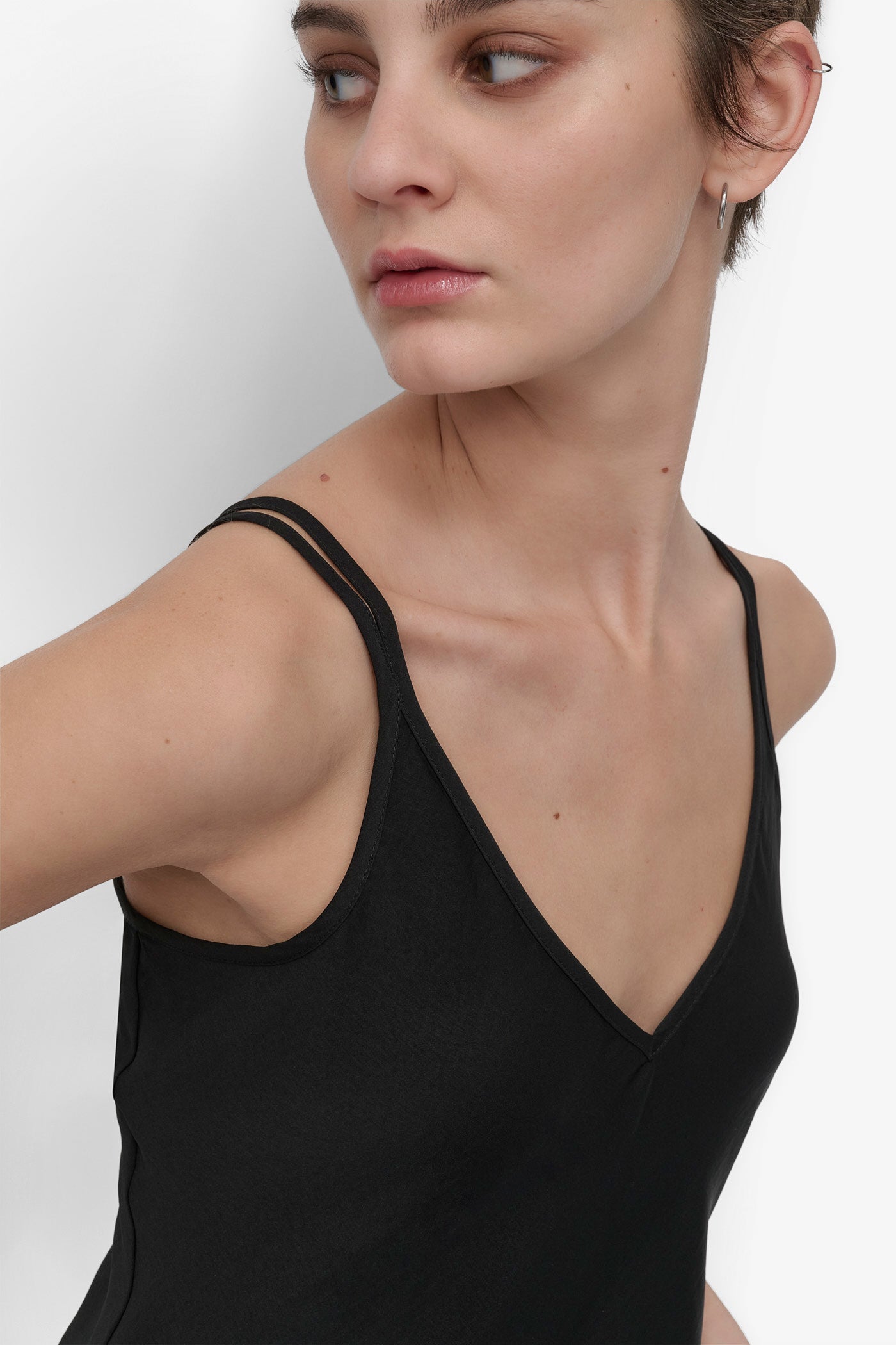 STRAPPY V-NECK CAMI W/ADJUSTABLE STRAPS VIEW 4