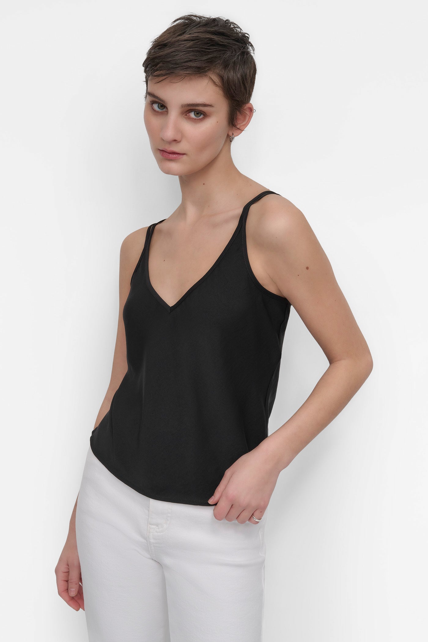 STRAPPY V-NECK CAMI W/ADJUSTABLE STRAPS VIEW 6