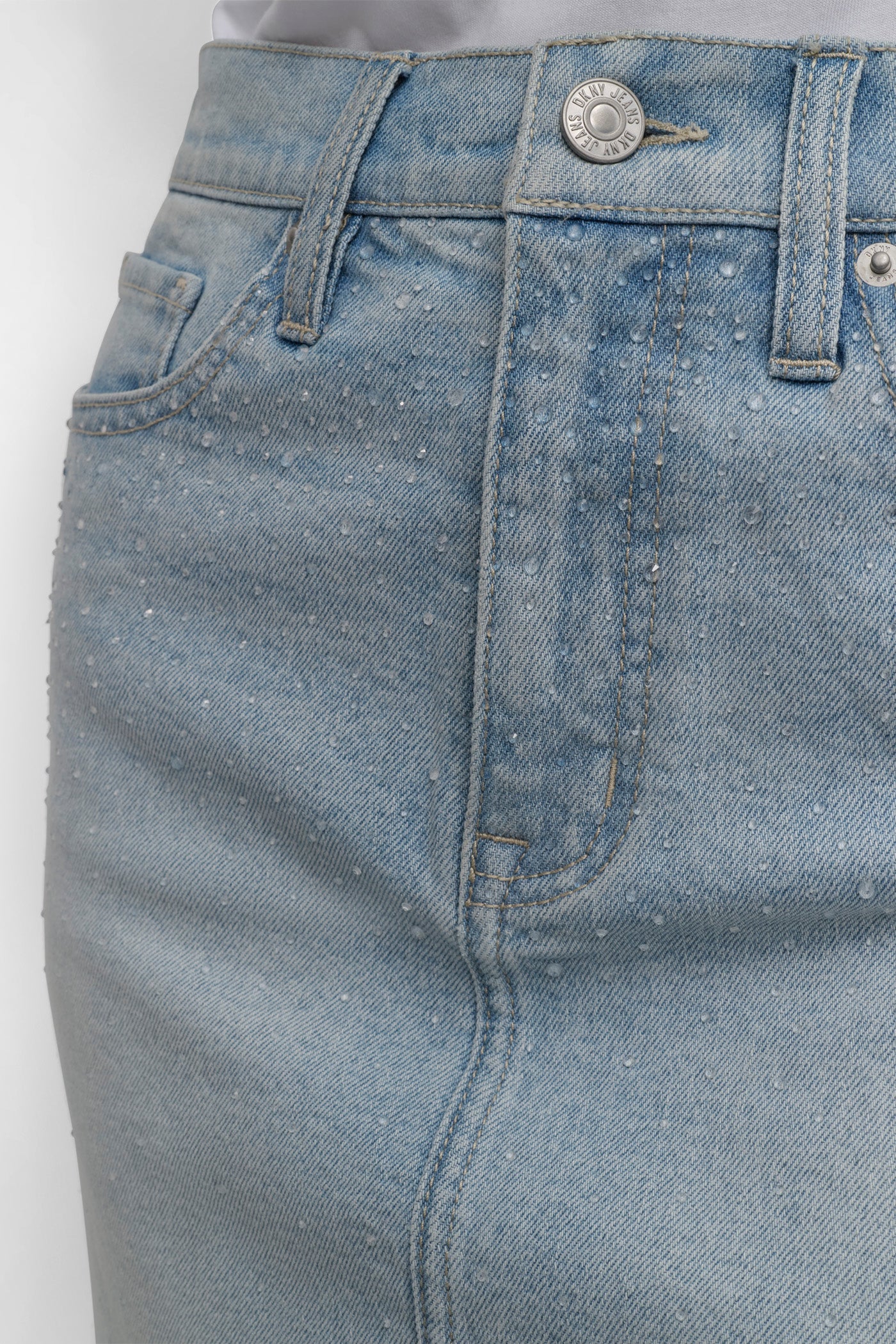 MINI SKIRT WITH RHINESTONE EMBELLISHMENT VIEW 5 | Denim Destination