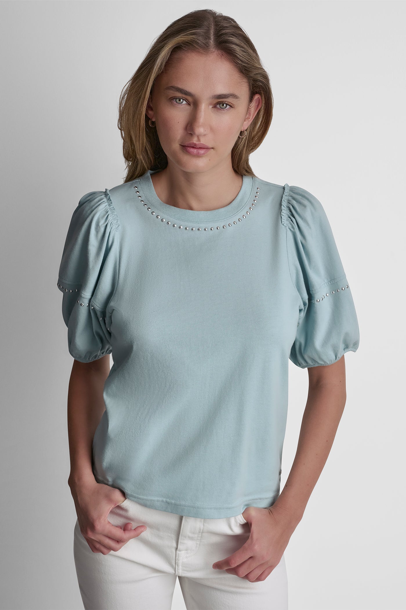 DOME STUDS MINI RUFFLE SHIRT VIEW 4 | Clothing