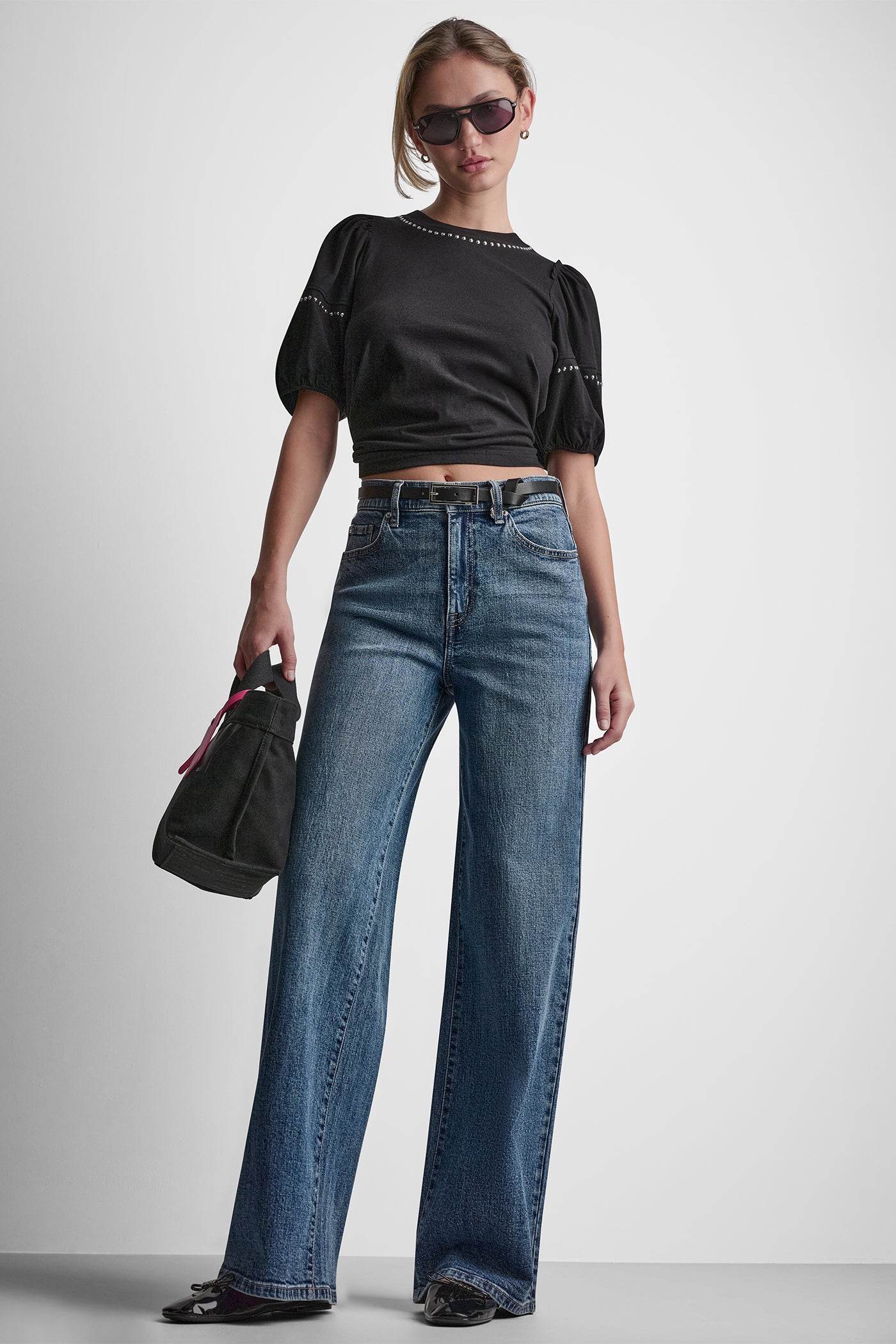 DOME STUDS MINI RUFFLE SHIRT VIEW 7 | Clothing