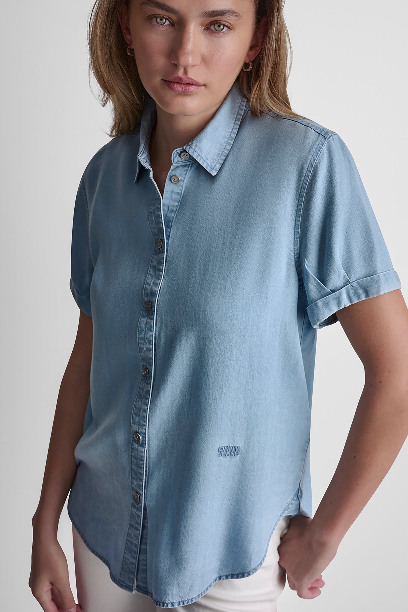 GARMENT DYE BUTTON-FRONT SHIRT VIEW 5 | MUST-HAVES
