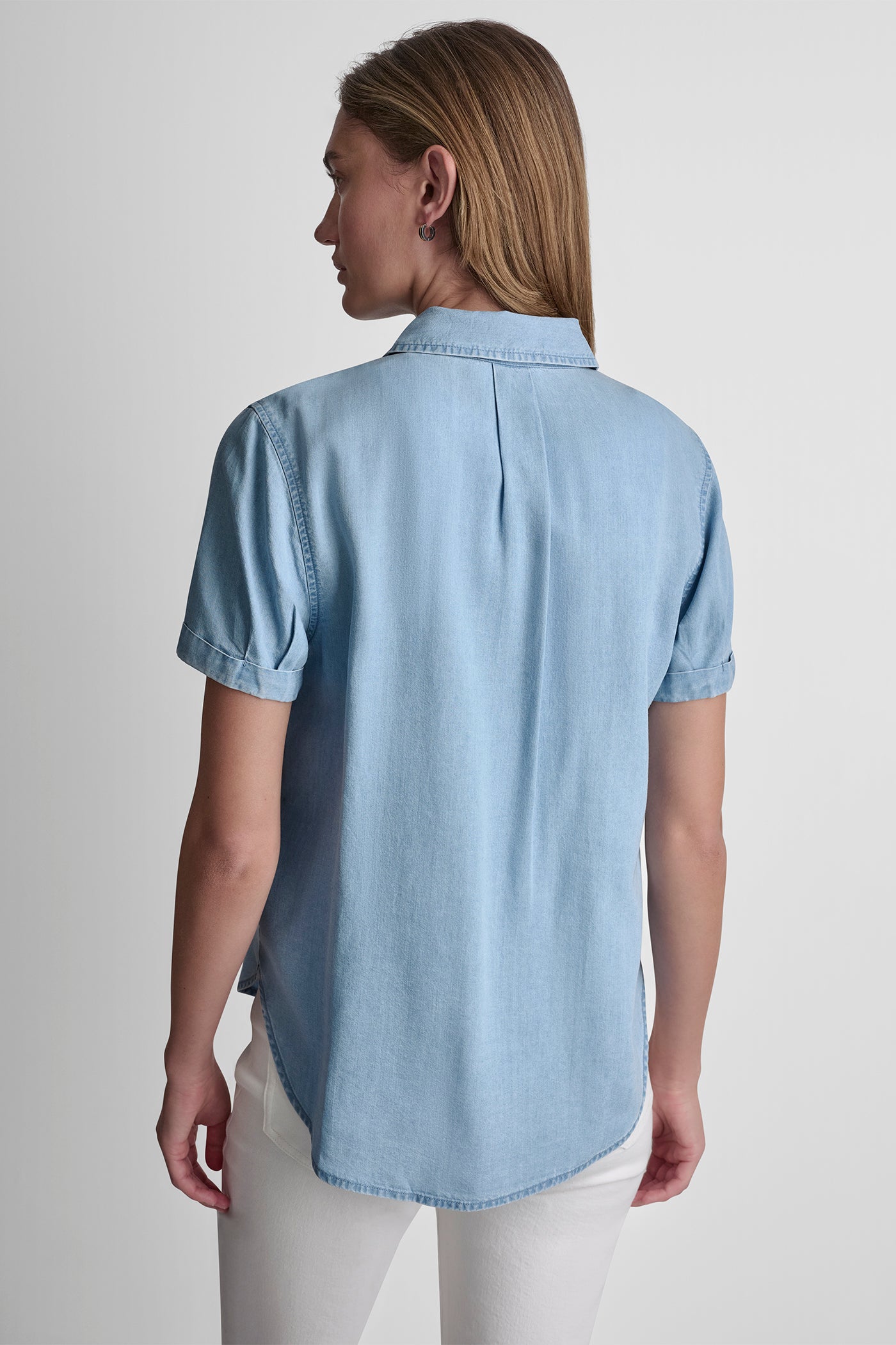 GARMENT DYE BUTTON-FRONT SHIRT VIEW 3 | MUST-HAVES