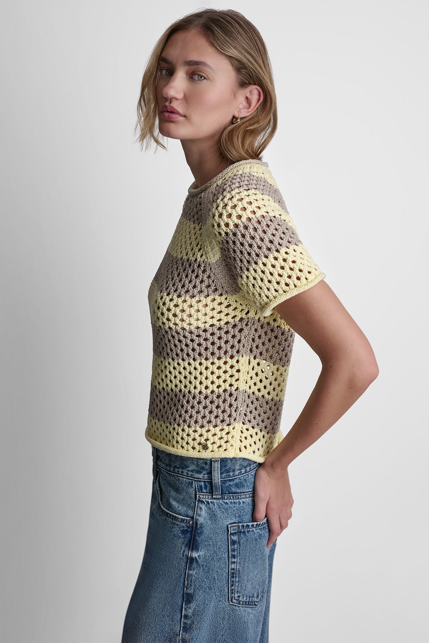 OPEN STITCH STRIPE SWEATER VIEW 4 | New clothing