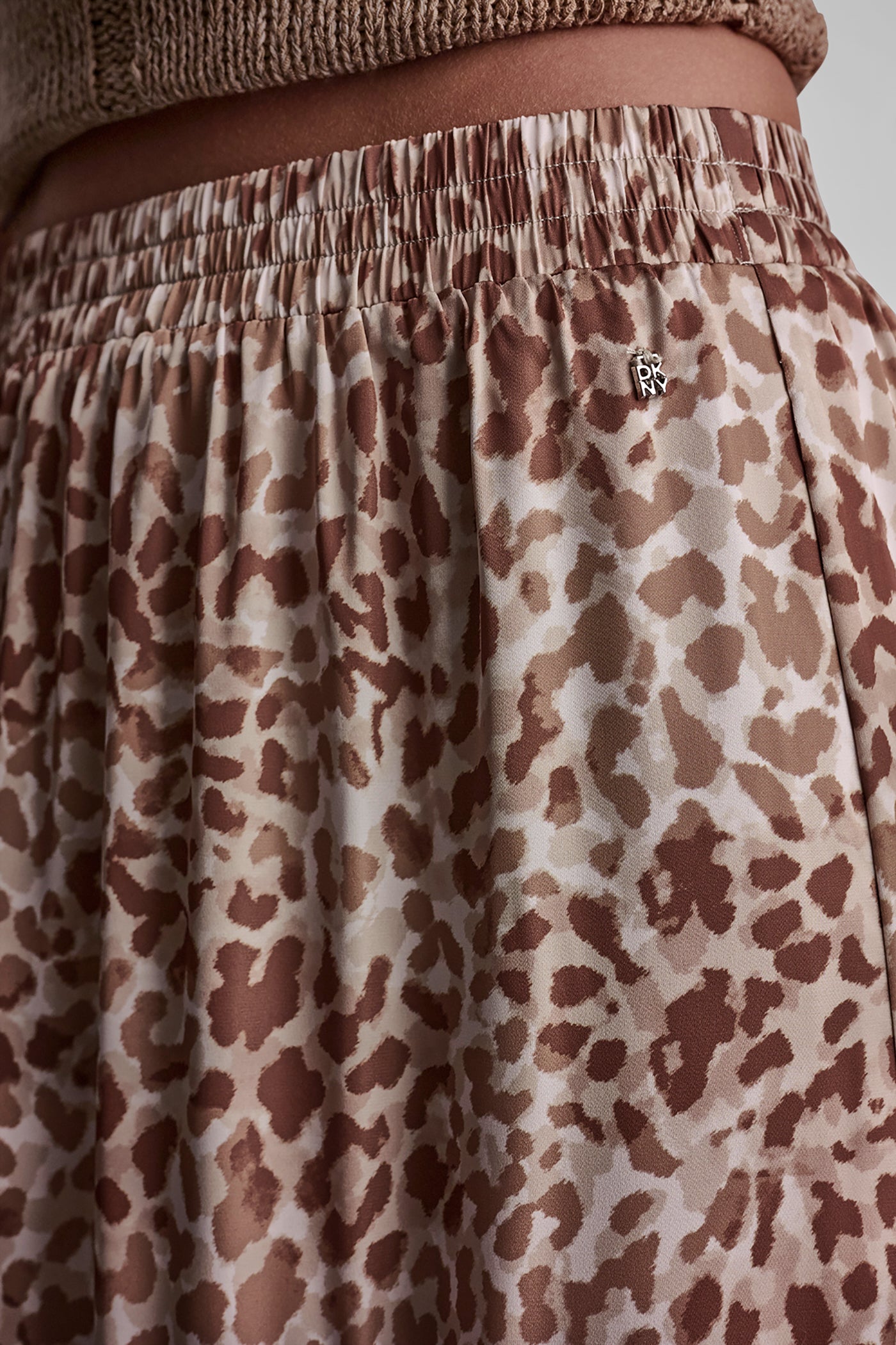 TIERED SATIN PRINTED SKIRT VIEW 6