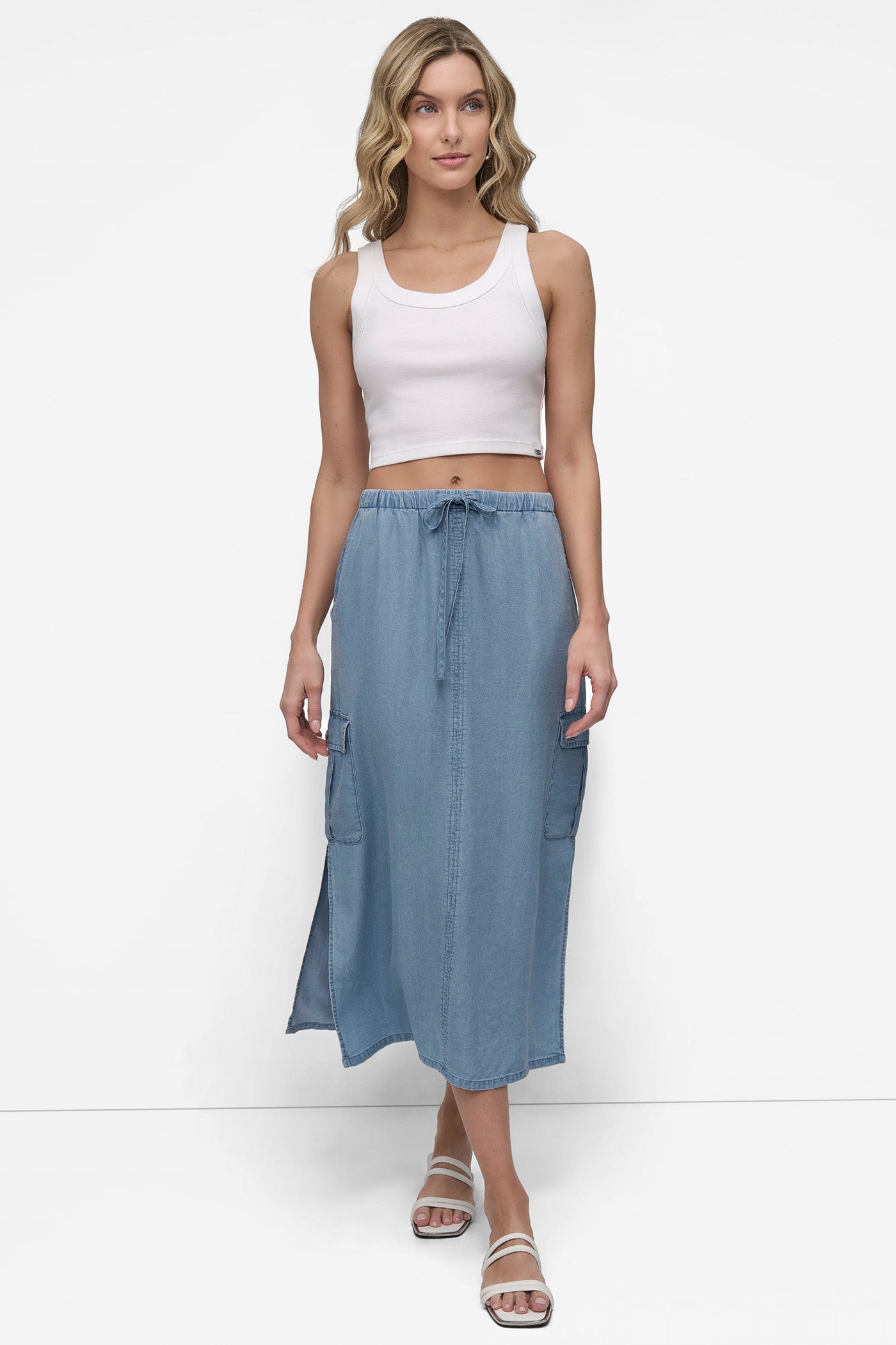 GARMENT DYE TIE WAIST CARGO SKIRT VIEW 7 | Spring Sale