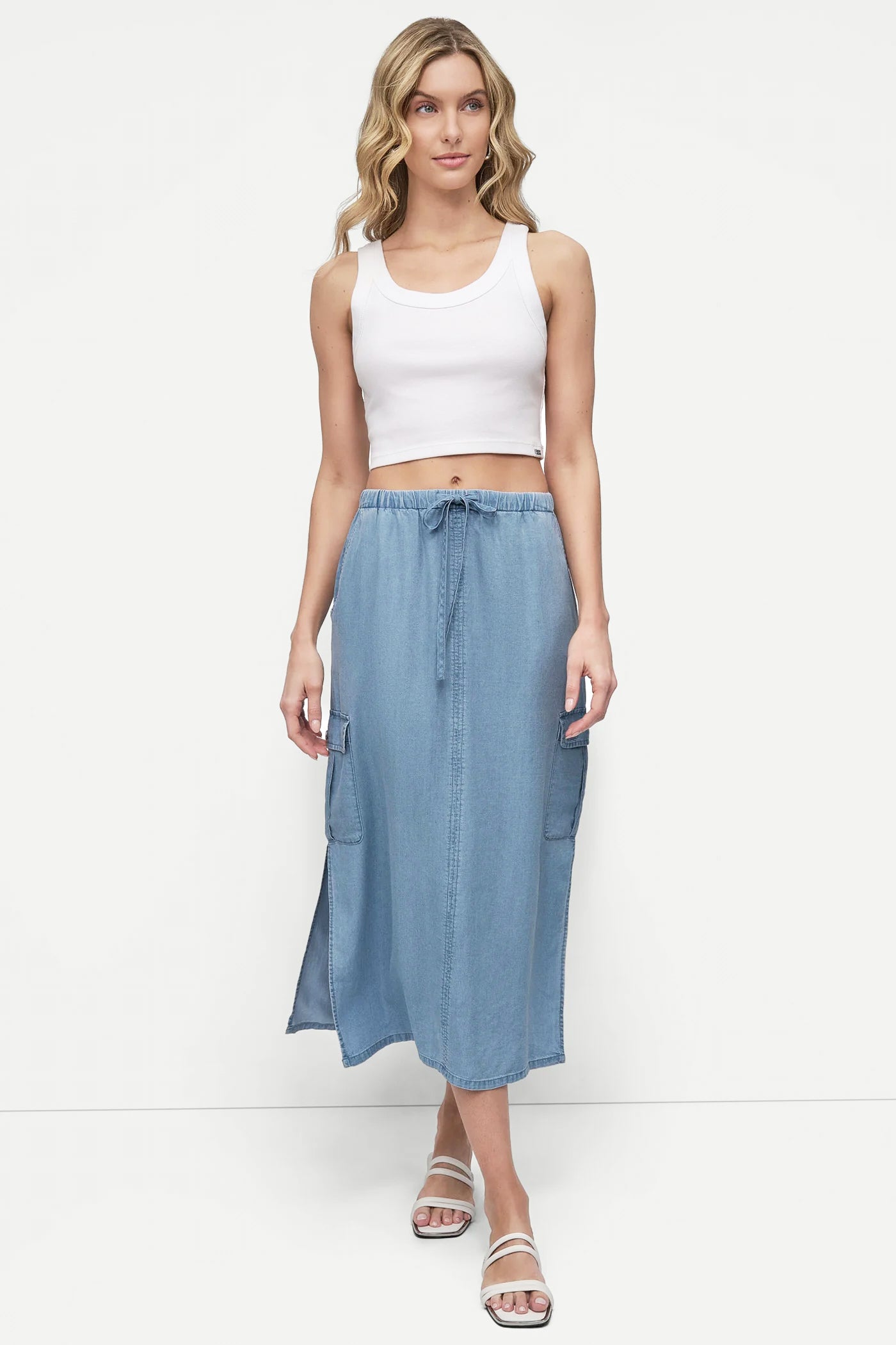 GARMENT DYE TIE WAIST CARGO SKIRT VIEW 5 | Weekend Event 40% off Select Styles