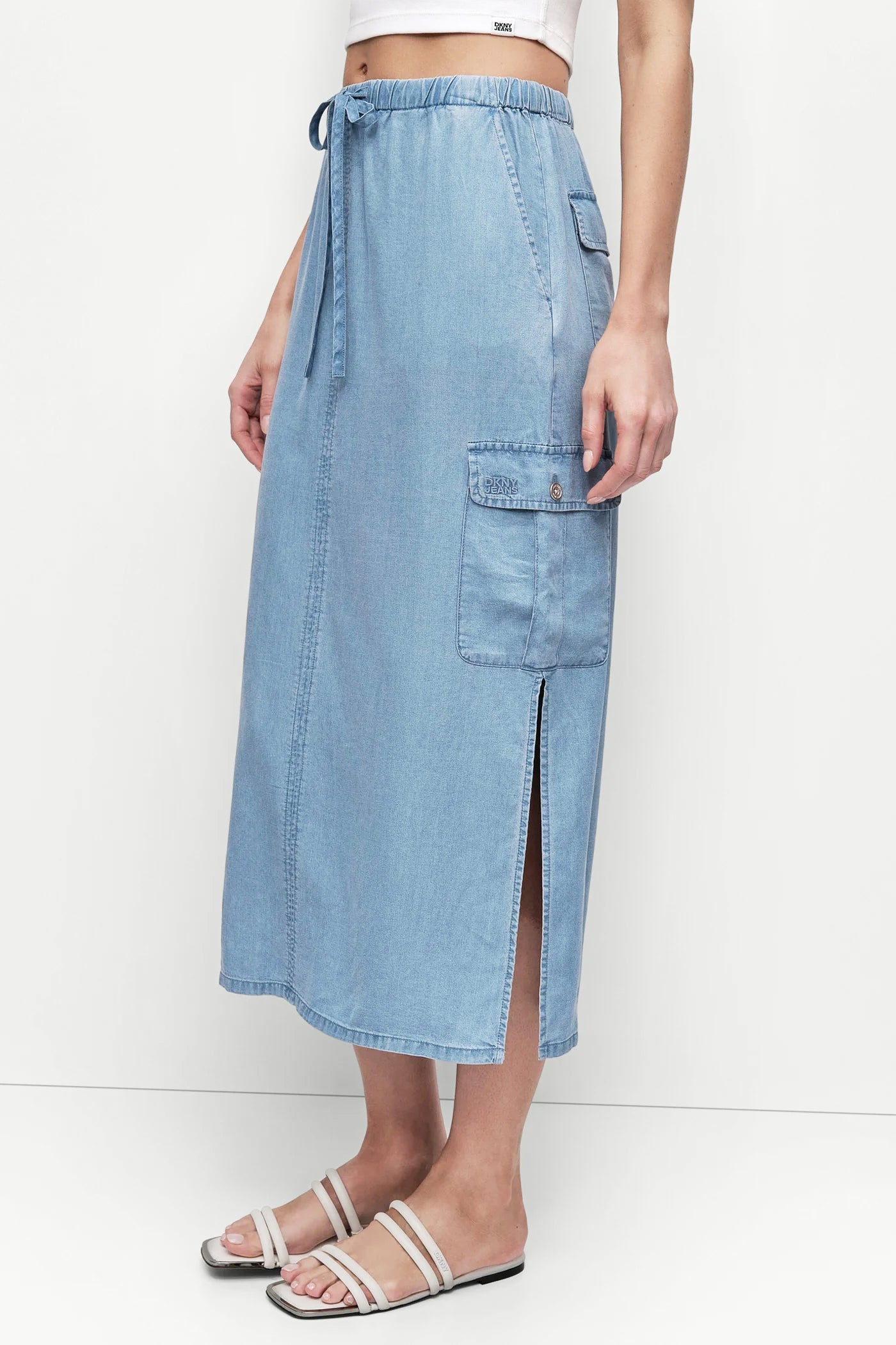 GARMENT DYE TIE WAIST CARGO SKIRT VIEW 4 | Weekend Event 40% off Select Styles