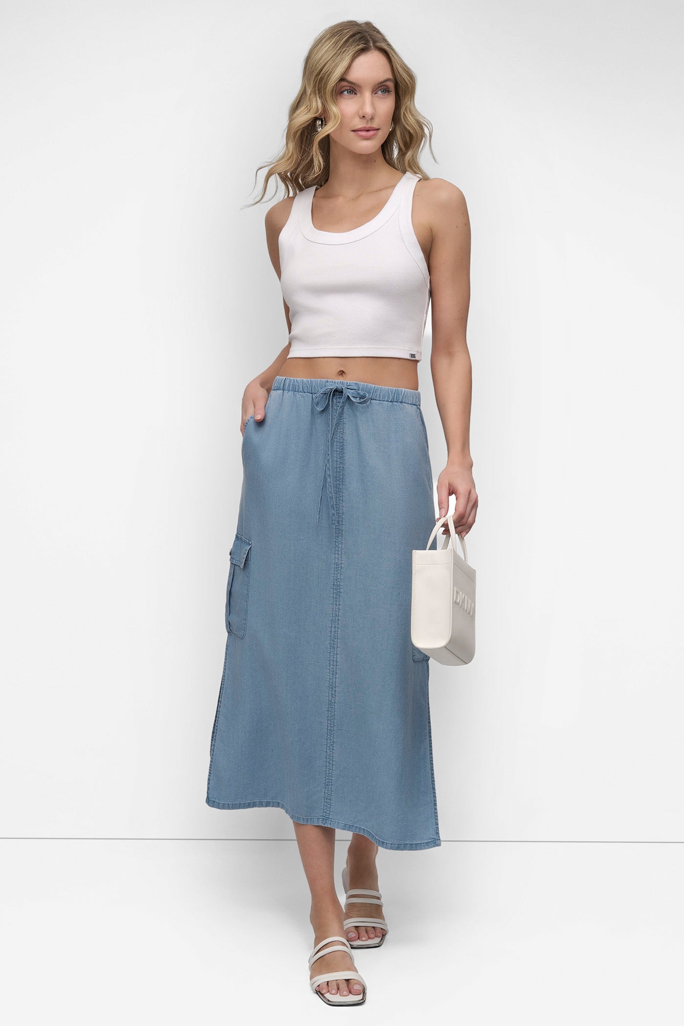 GARMENT DYE TIE WAIST CARGO SKIRT VIEW 6 | Spring Sale