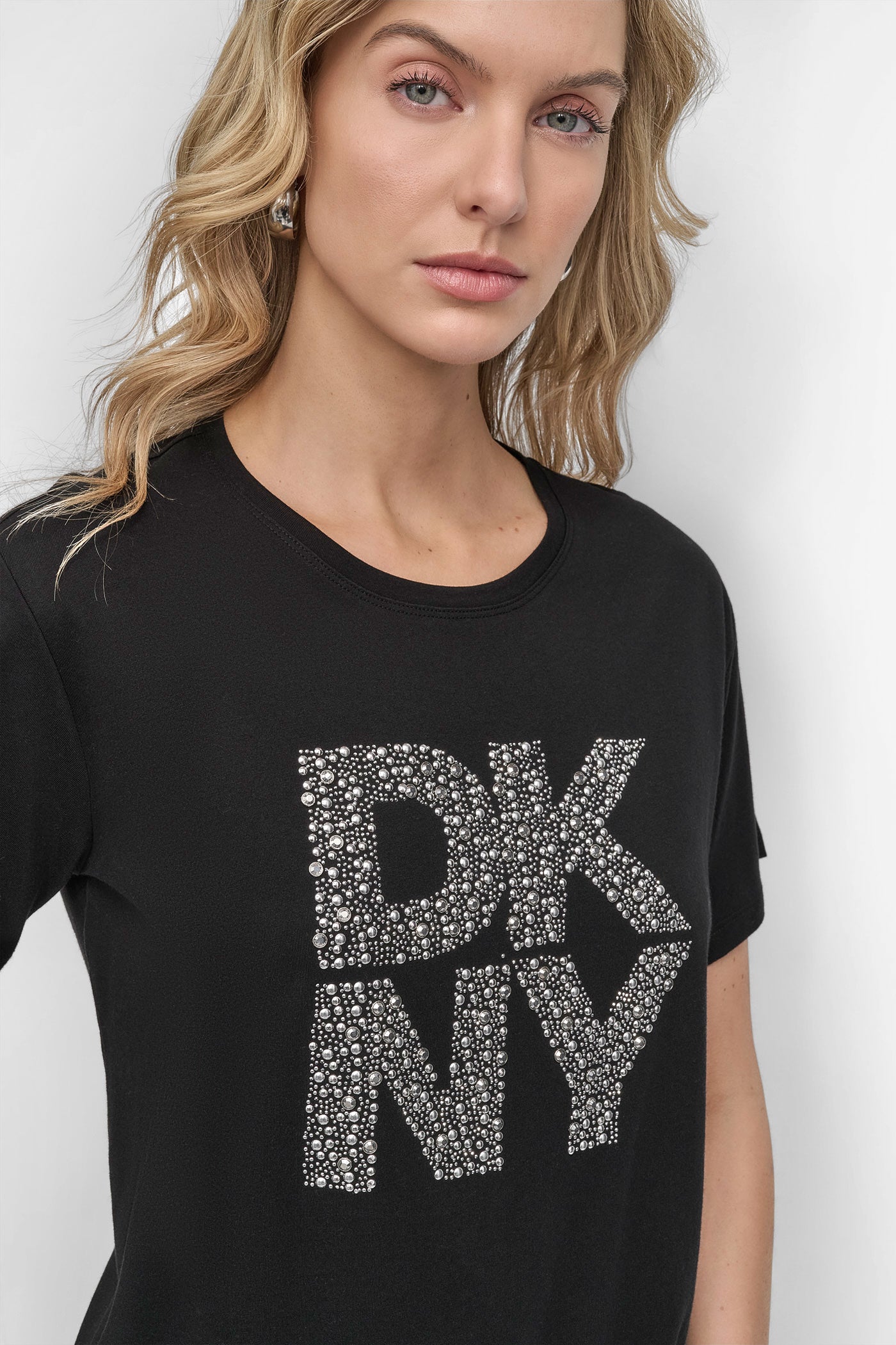 EMBELLISHED LOGO TEE VIEW 4 | DKNY JEANS