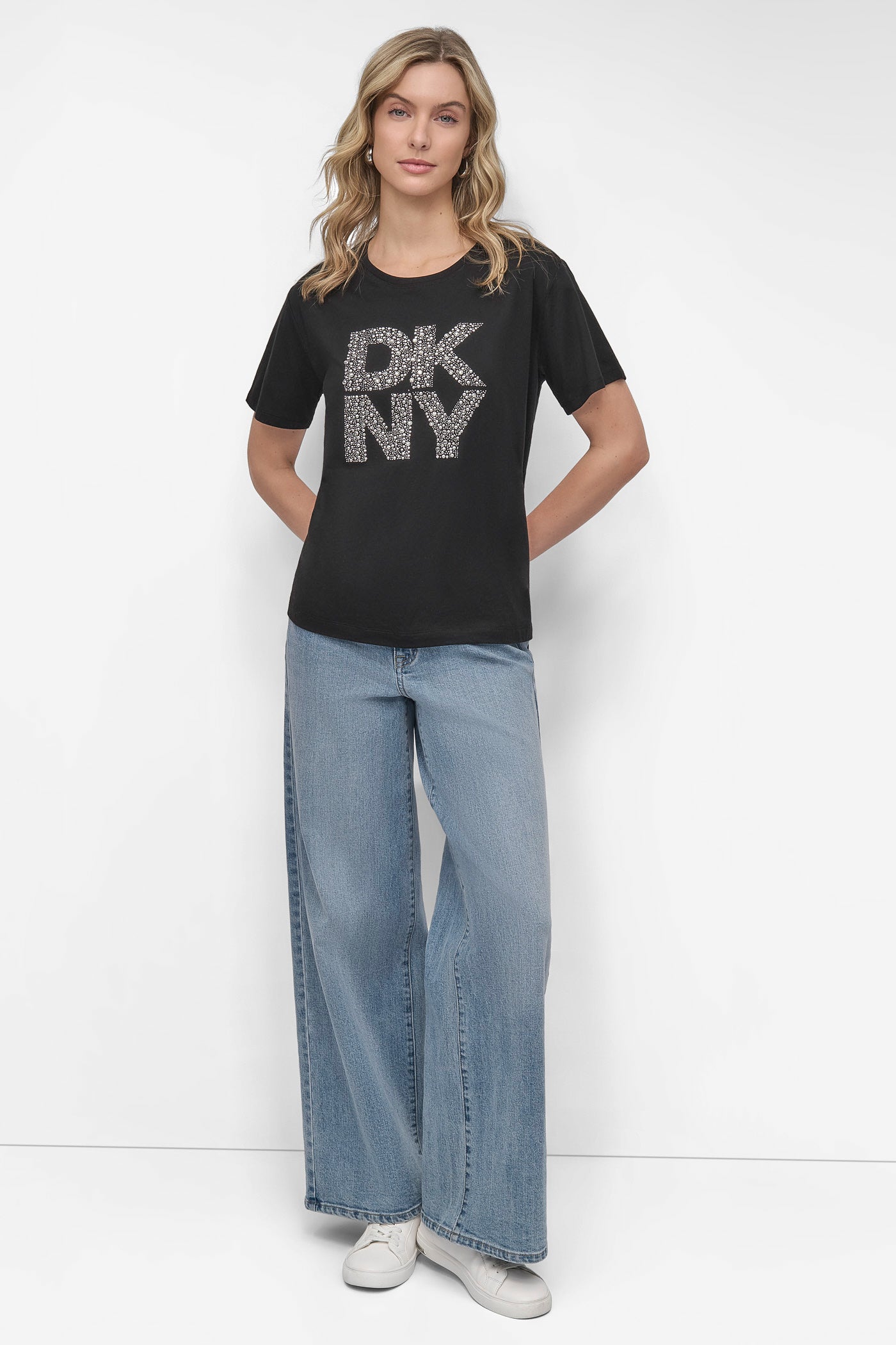 EMBELLISHED LOGO TEE VIEW 5 | DKNY JEANS