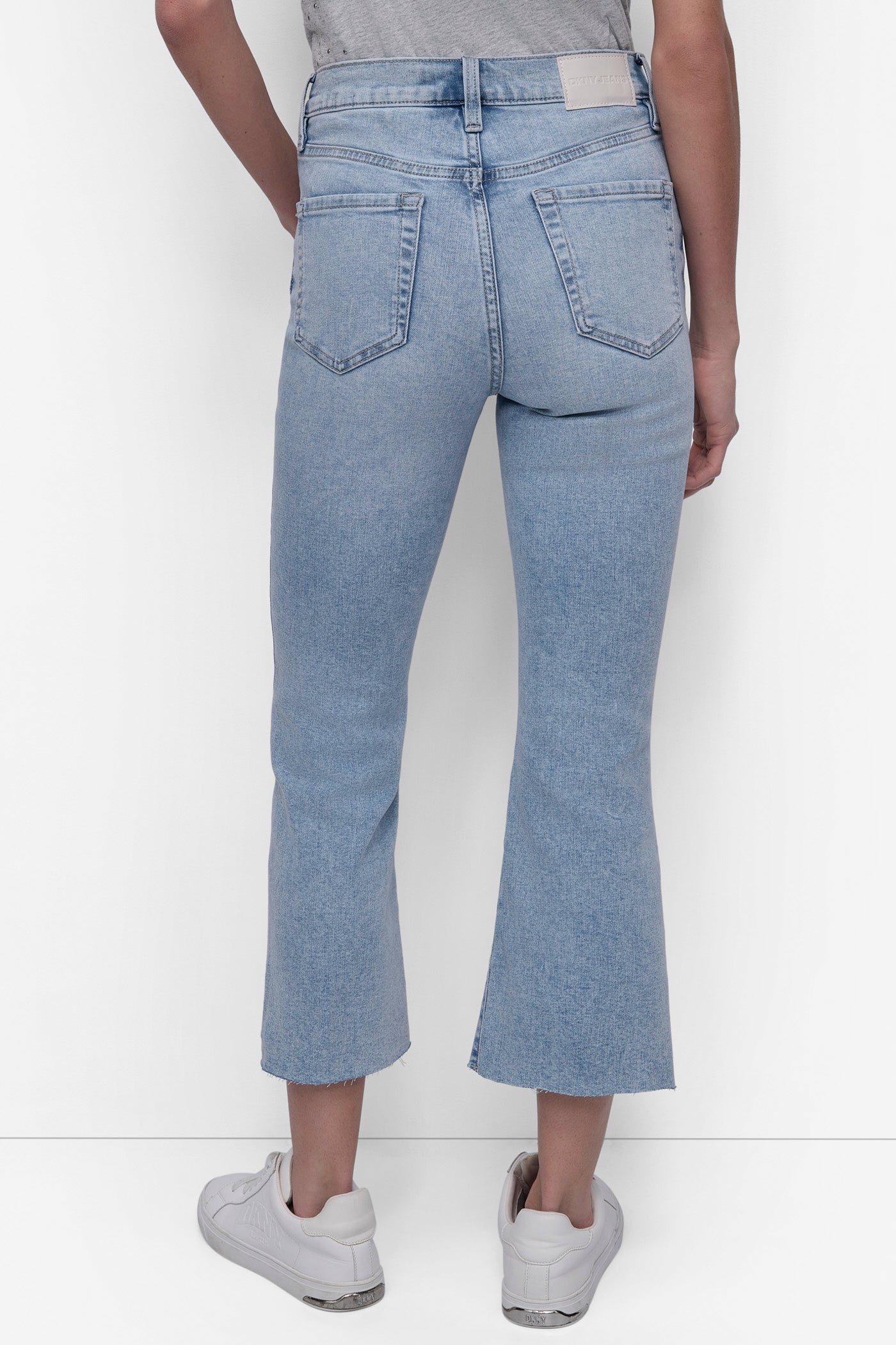 DOVER HIGH-RISE RAW EDGE FLARE JEAN, BACK VIEW | Denim Destination