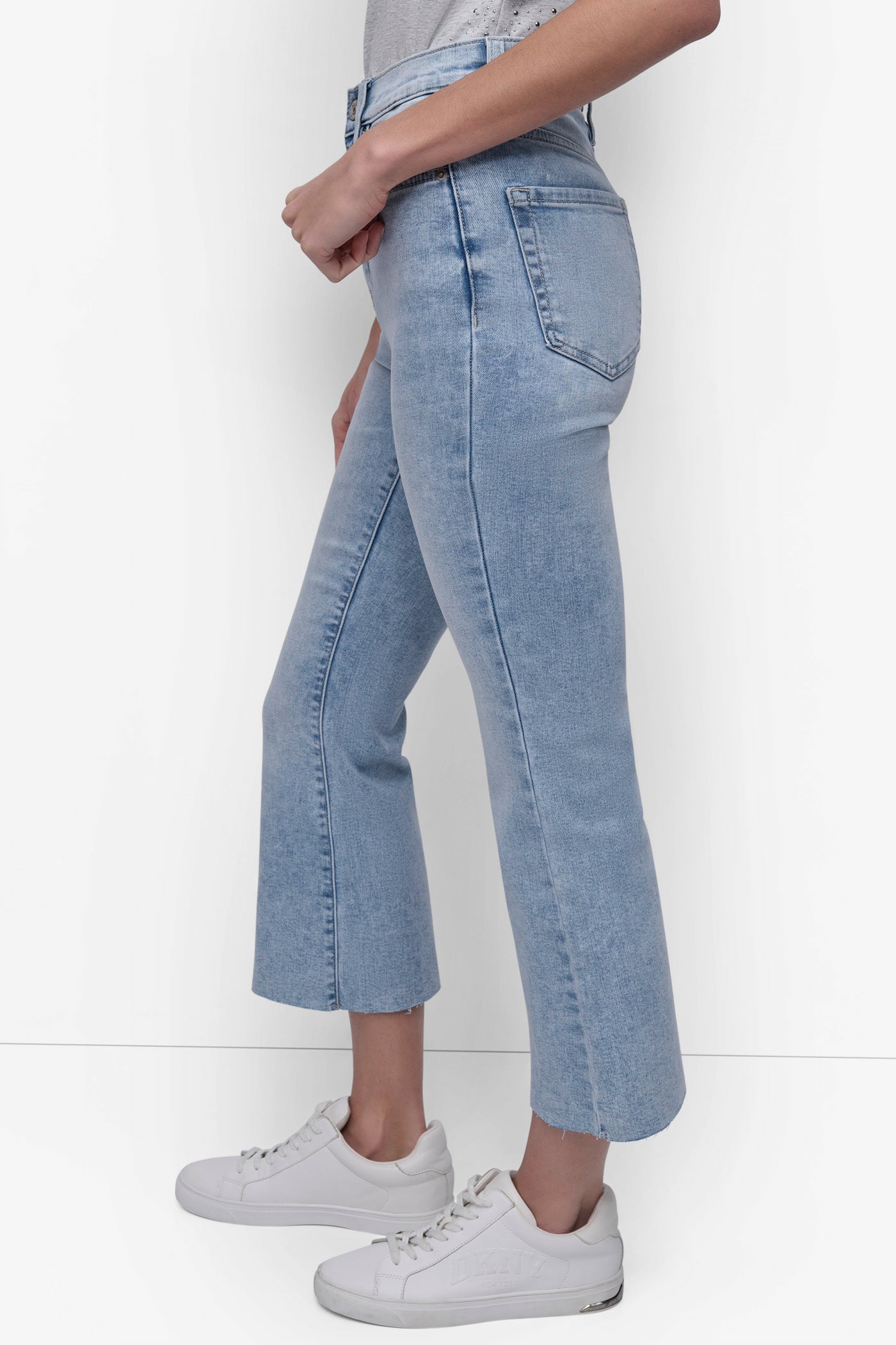 HIGH-RISE RAW EDGE FLARE JEAN VIEW 3 | Pants & Denim
