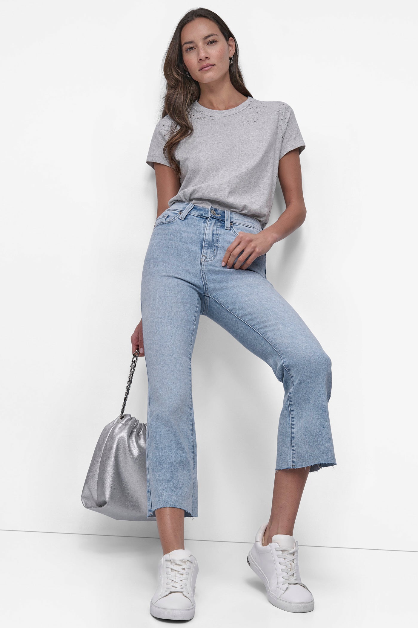 HIGH-RISE RAW EDGE FLARE JEAN VIEW 8 | Pants & Denim