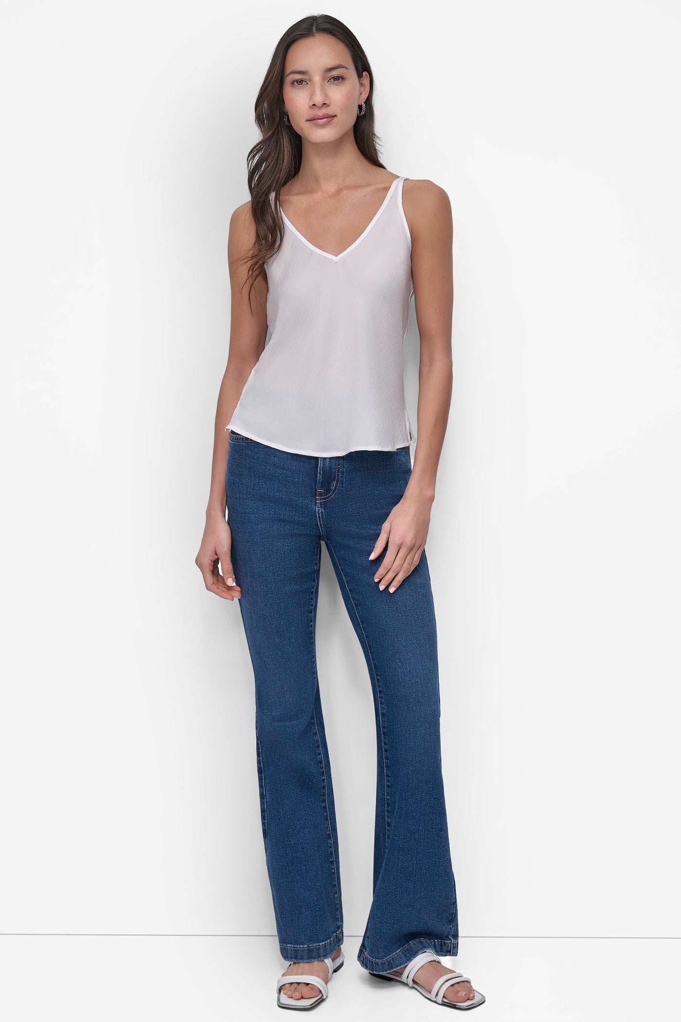 STRAPPY V-NECK CAMI WITH ADJUSTABLE STRAPS VIEW 5