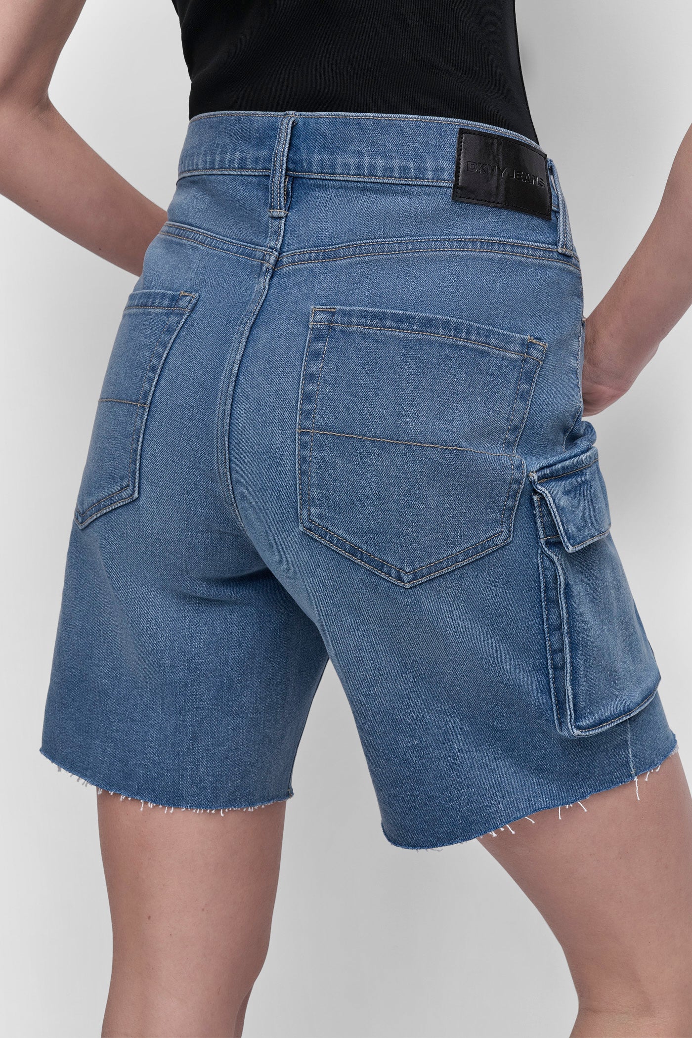 MILLSTONE HIGH RISE UTILITY SHORT, BACK VIEW | Pants & Denim
