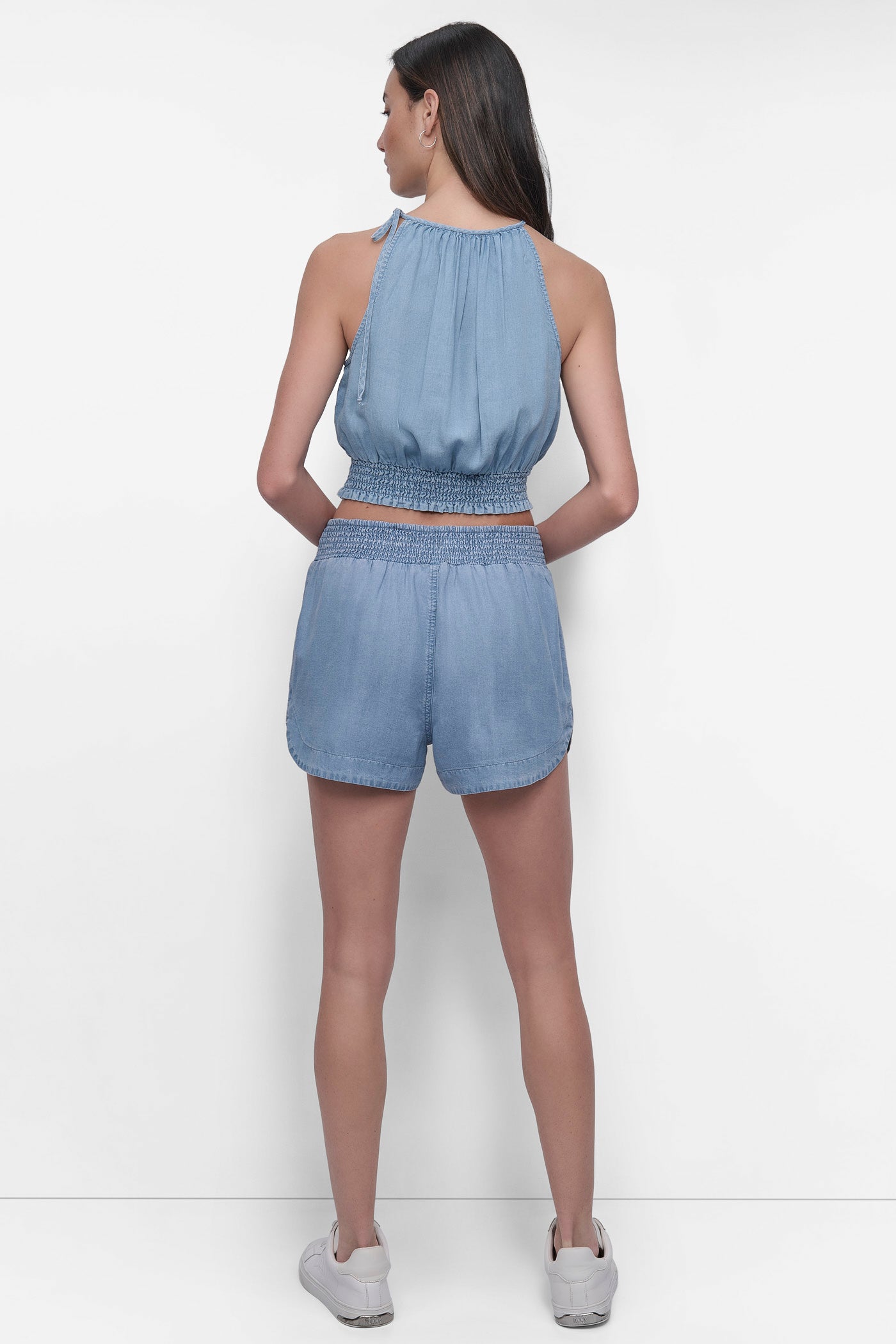 HIGH-RISE TENCEL™ SHORTS VIEW 4 | The Vacation Edit