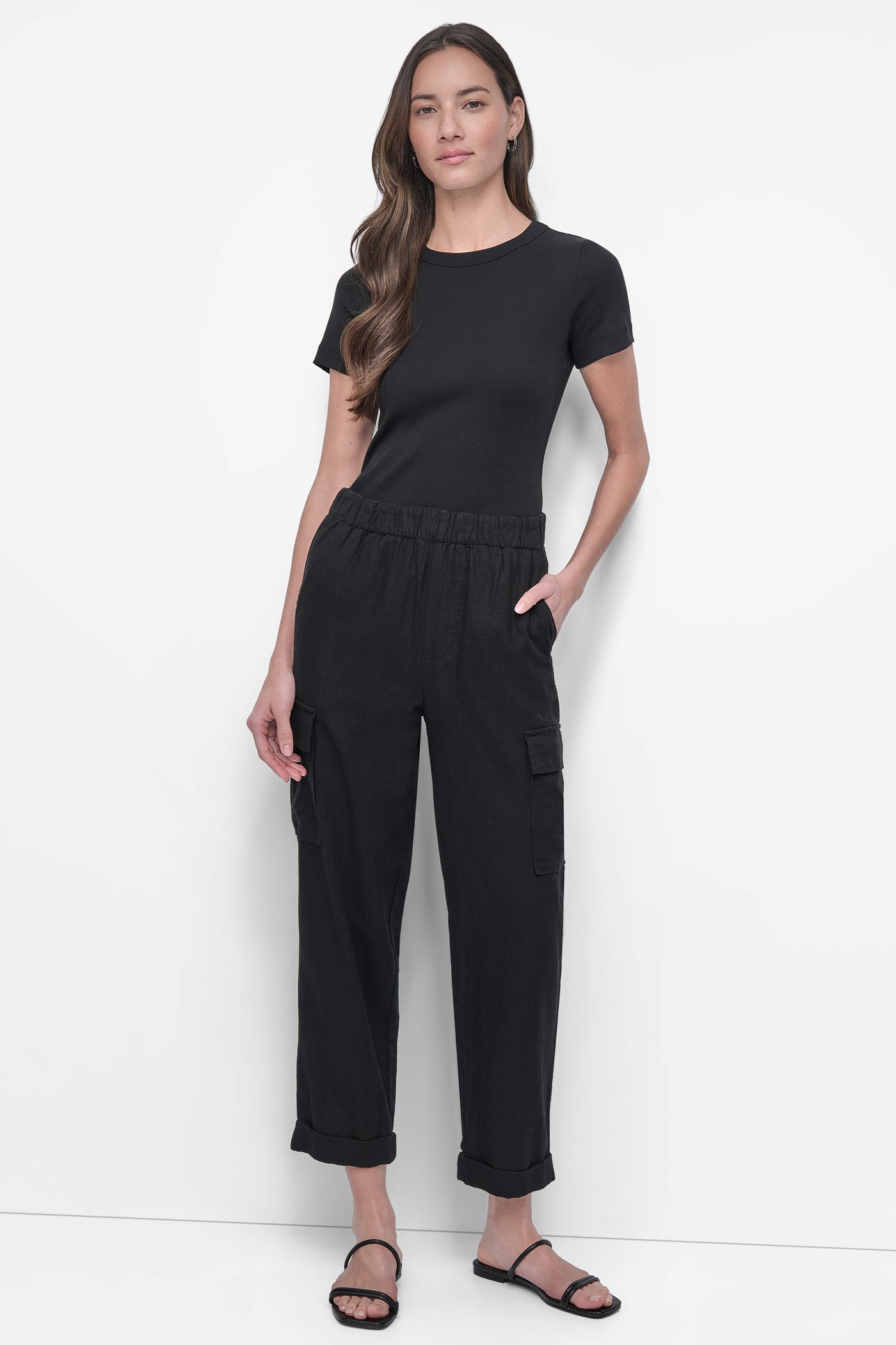 MIDRise Length CARGO PANTS WITH ELASTICATED VIEW 5 | SALE