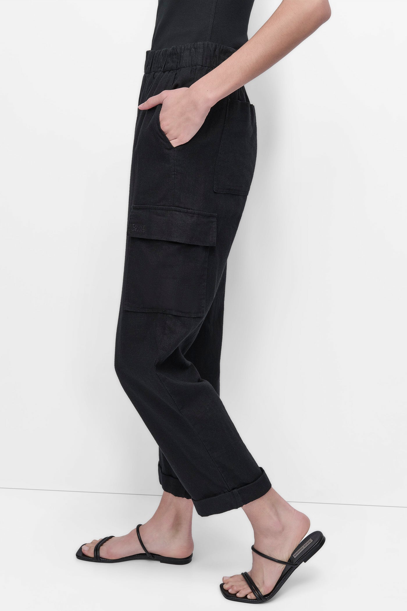 MIDRise Length CARGO PANTS WITH ELASTICATED VIEW 3 | SALE