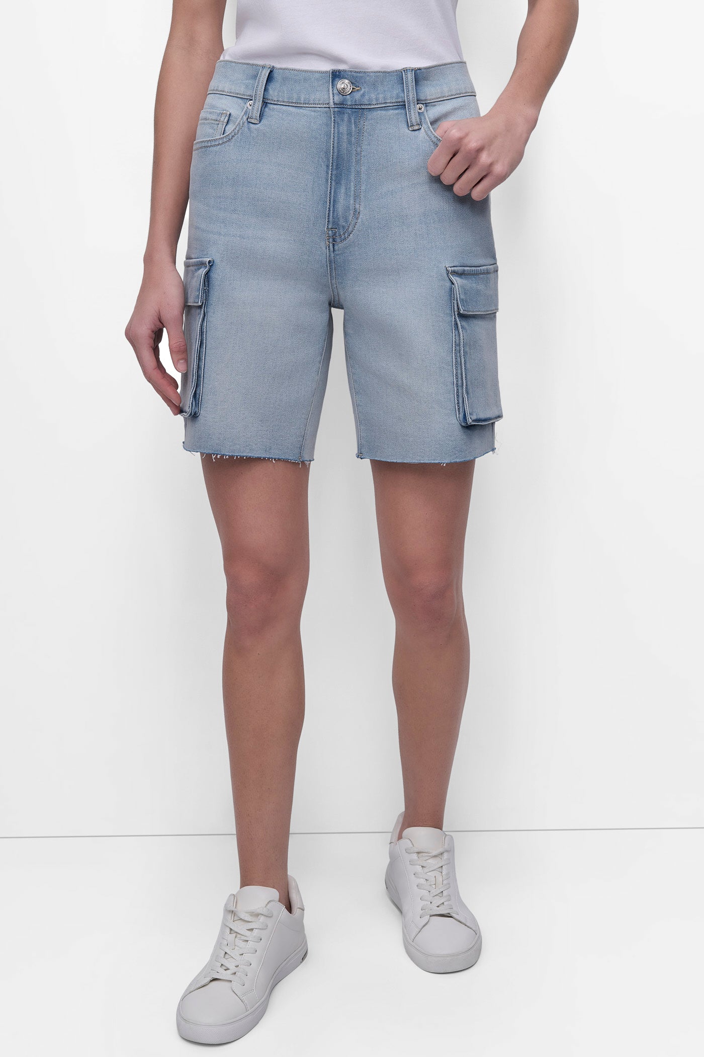 RIVERSIDE HIGH RISE UTILITY SHORT, FRONT VIEW | Clothing