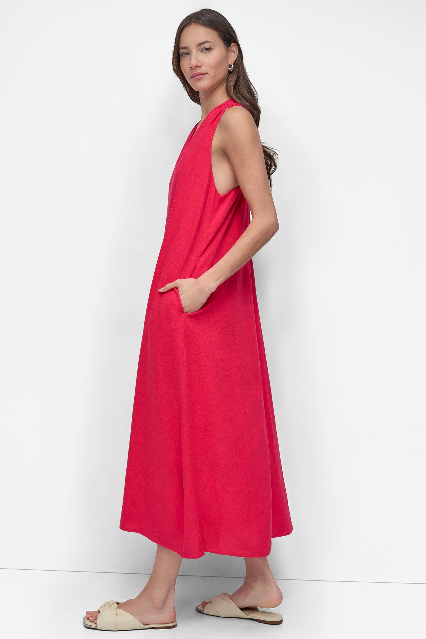 TWIST RACERBACK MIDI SWING DRESS VIEW 3 | SALE DRESSES