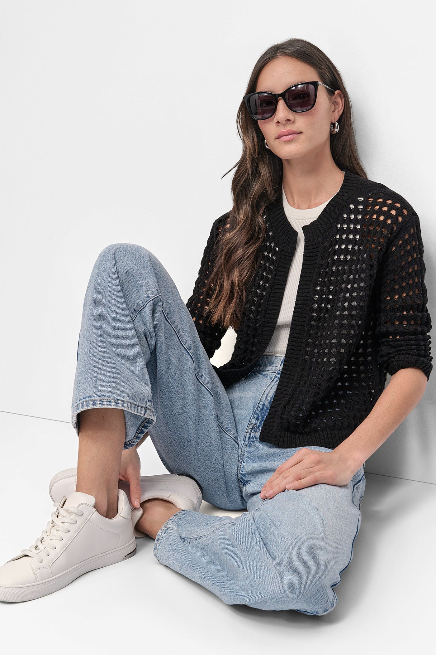 OPEN STITCH CARDIGAN VIEW 6