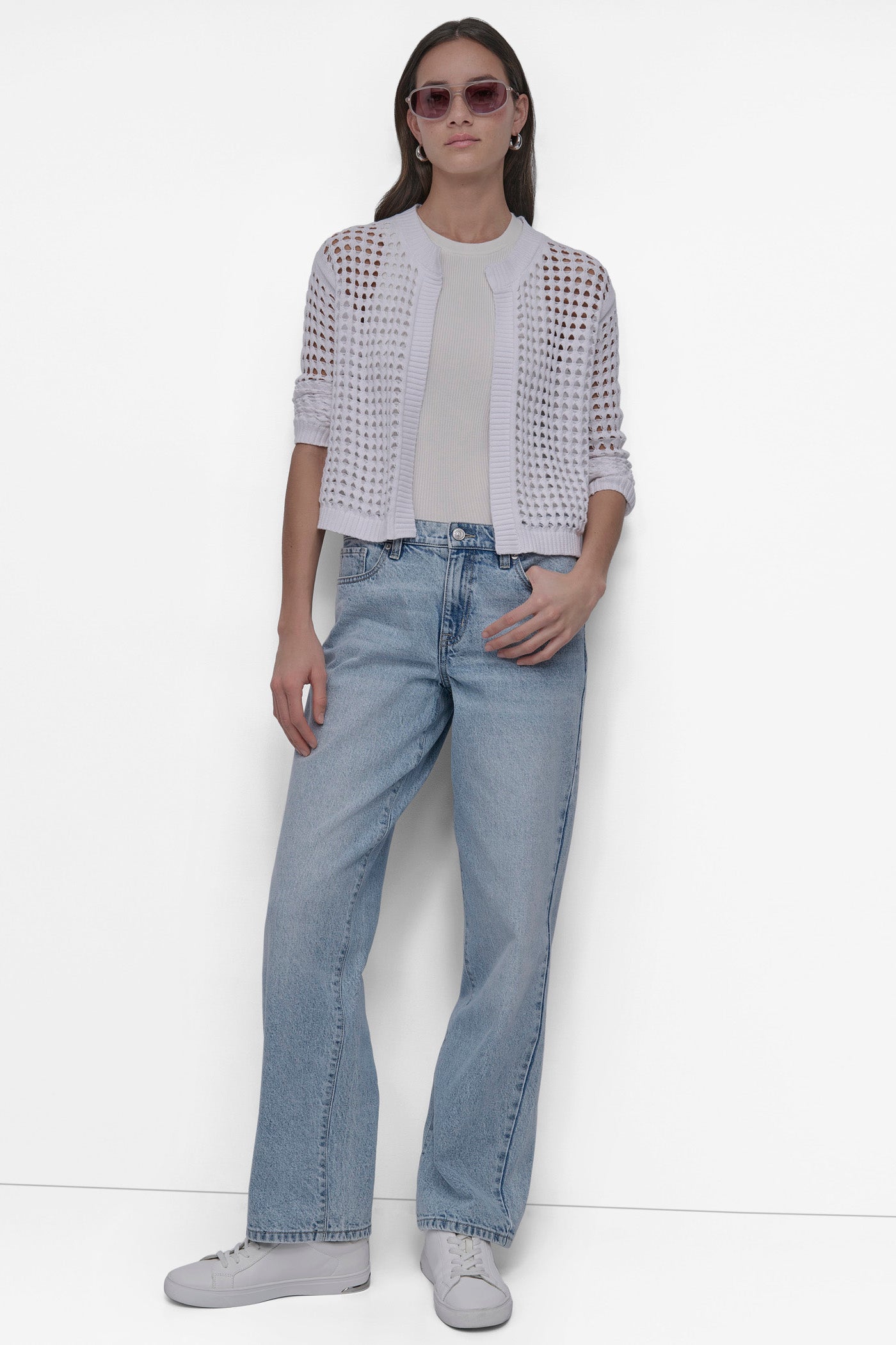OPEN-STITCH CARDIGAN VIEW 4 | SALE CLOTHING