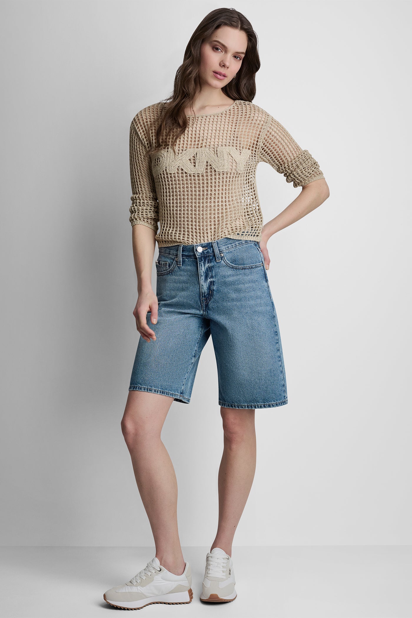 MID-RISE RELAXED DENIM SHORT VIEW 5 | Shorts