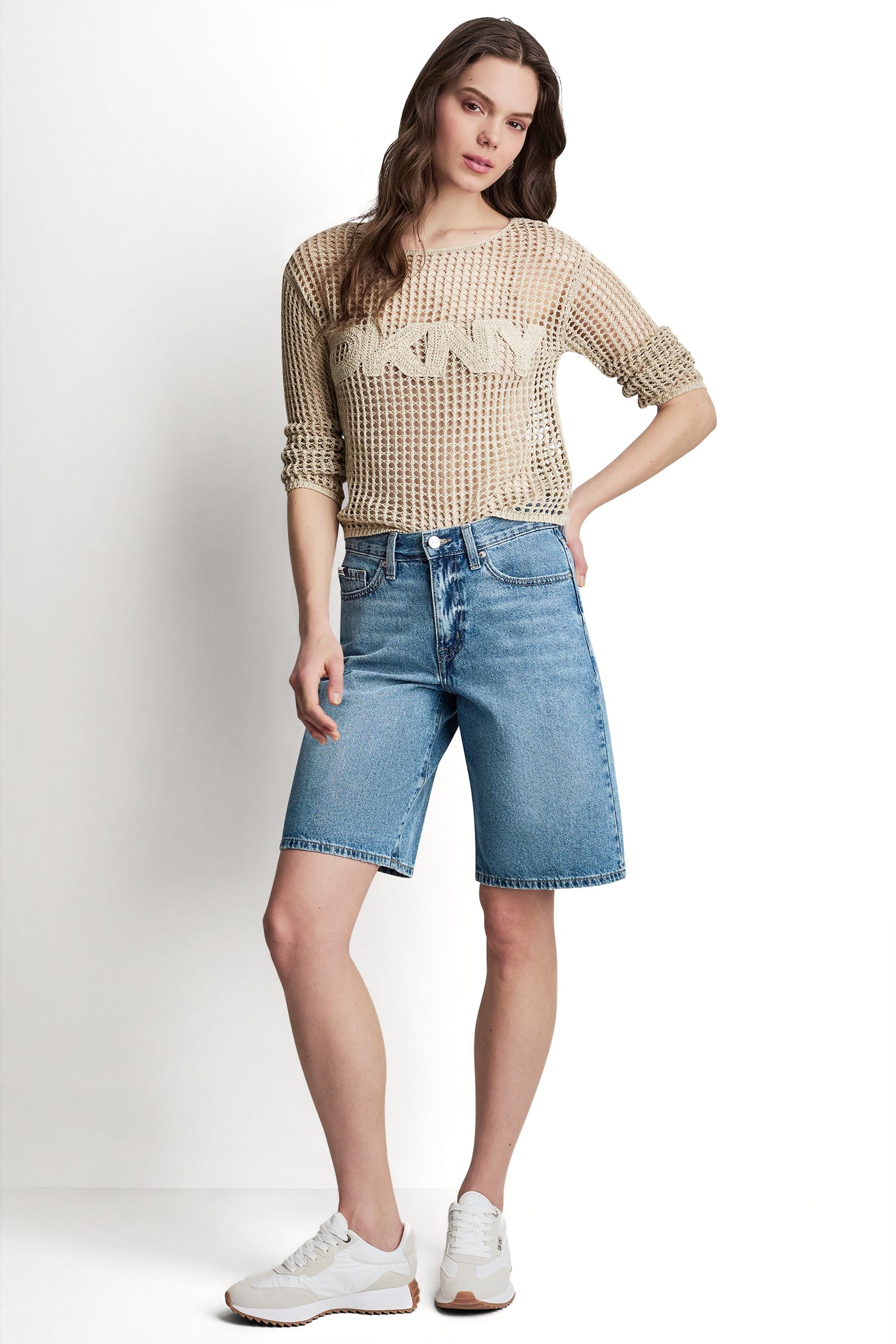 MID-RISE RELAXED DENIM SHORT VIEW 6