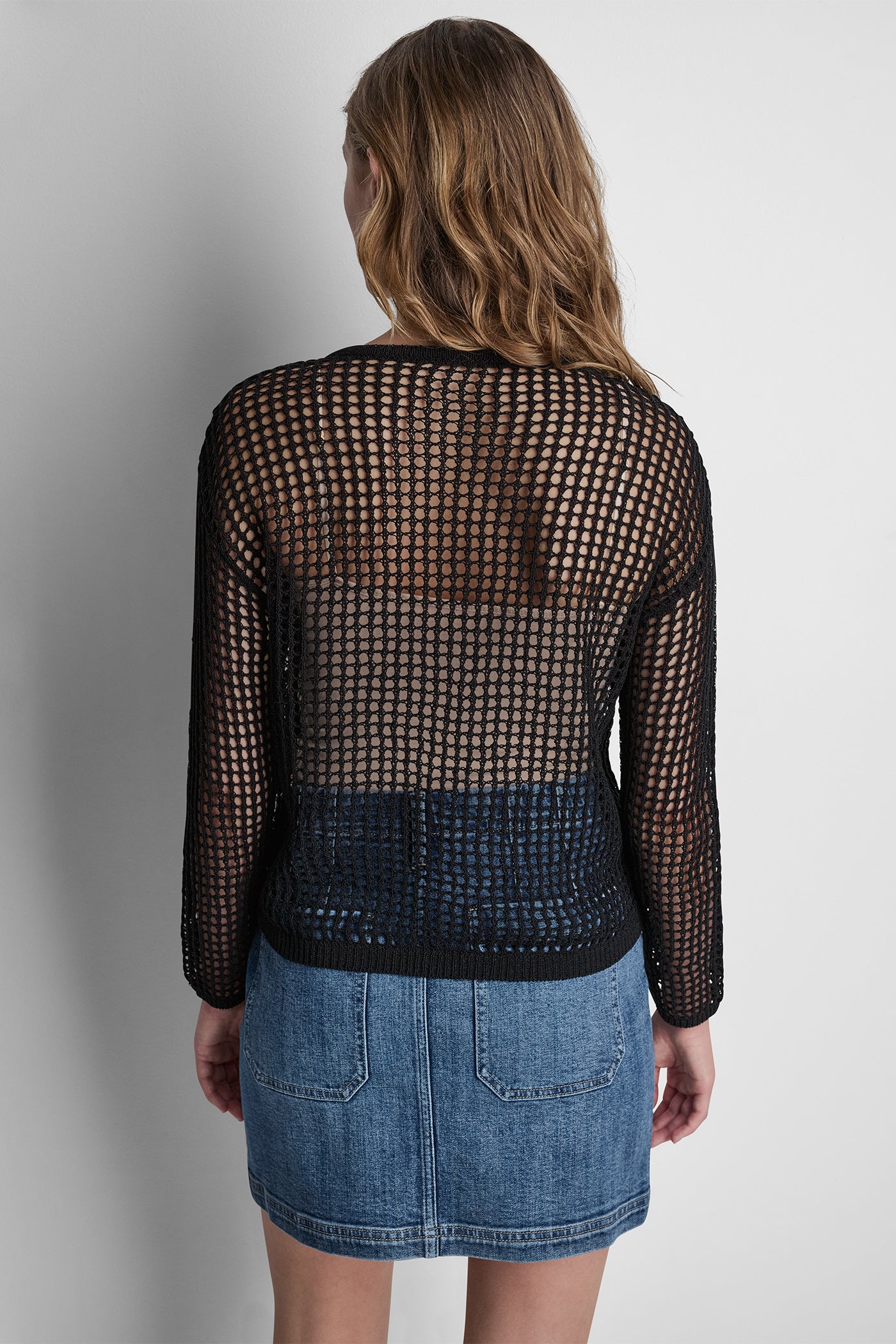 CROCHET OPEN-STITCH LOGO SWEATER VIEW 3 | The Vacation Edit