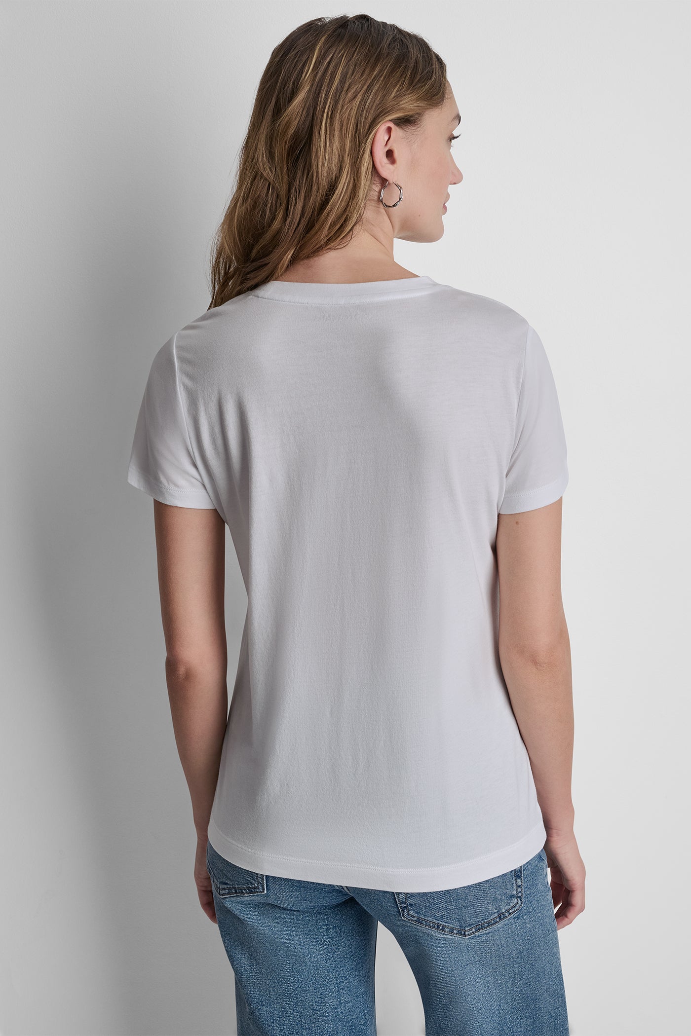DKNY STACKED SEQUIN LOGO TEE VIEW 3 | DKNY JEANS