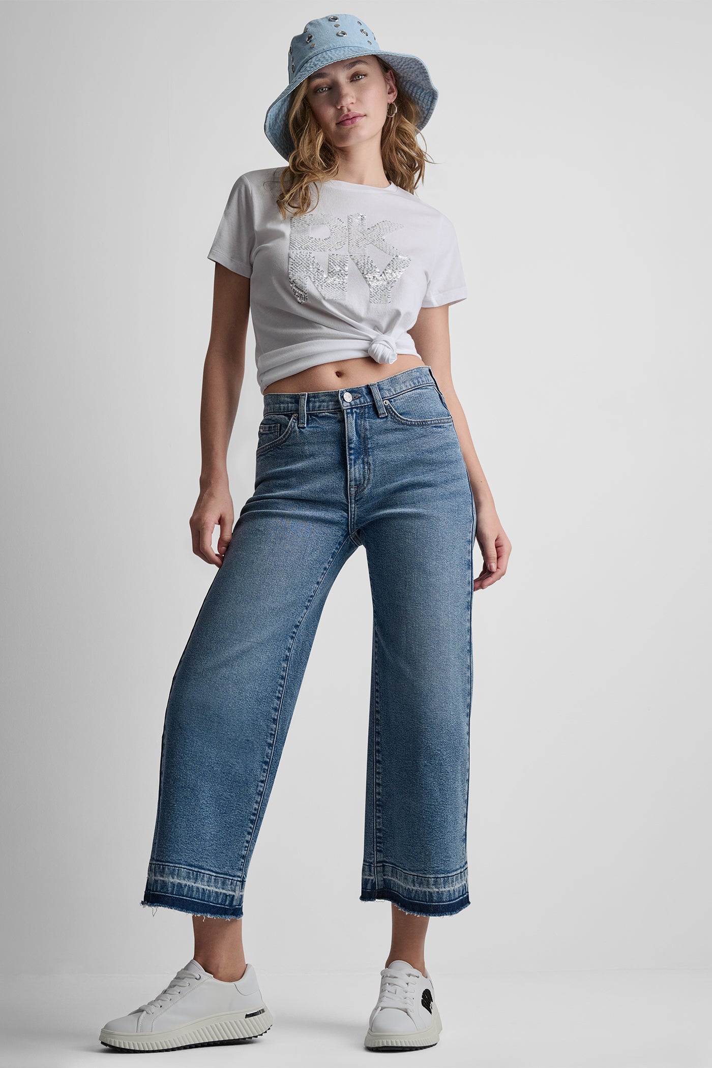 DKNY STACKED SEQUIN LOGO TEE VIEW 6 | DKNY JEANS
