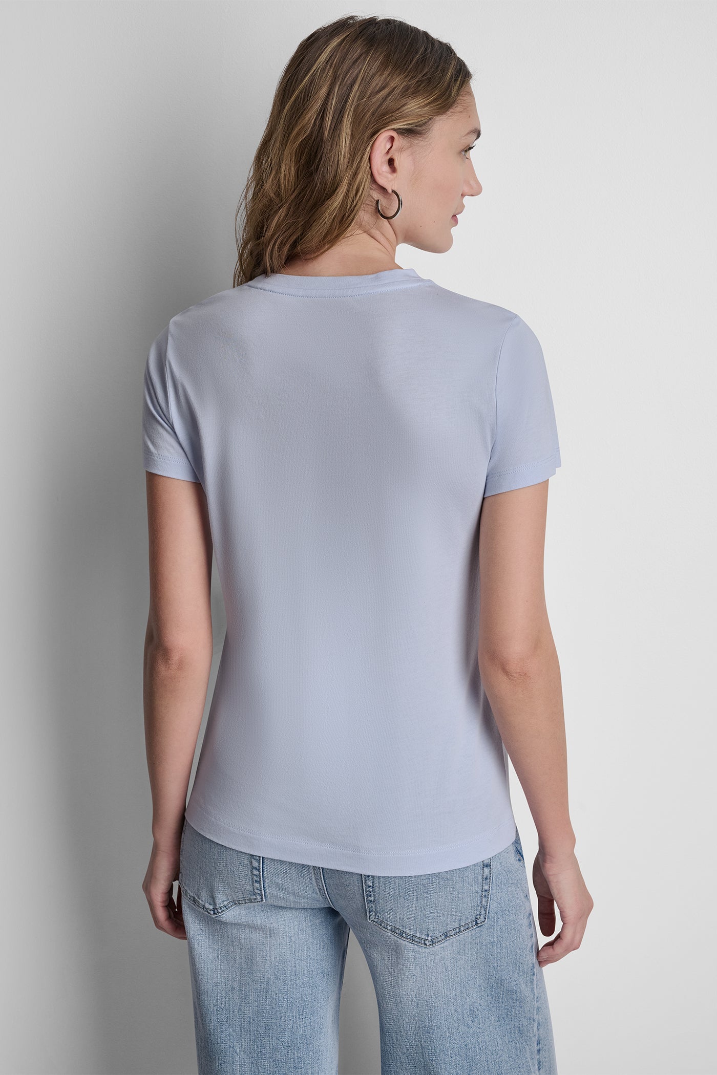 DKNY STACKED SEQUIN LOGO TEE VIEW 3