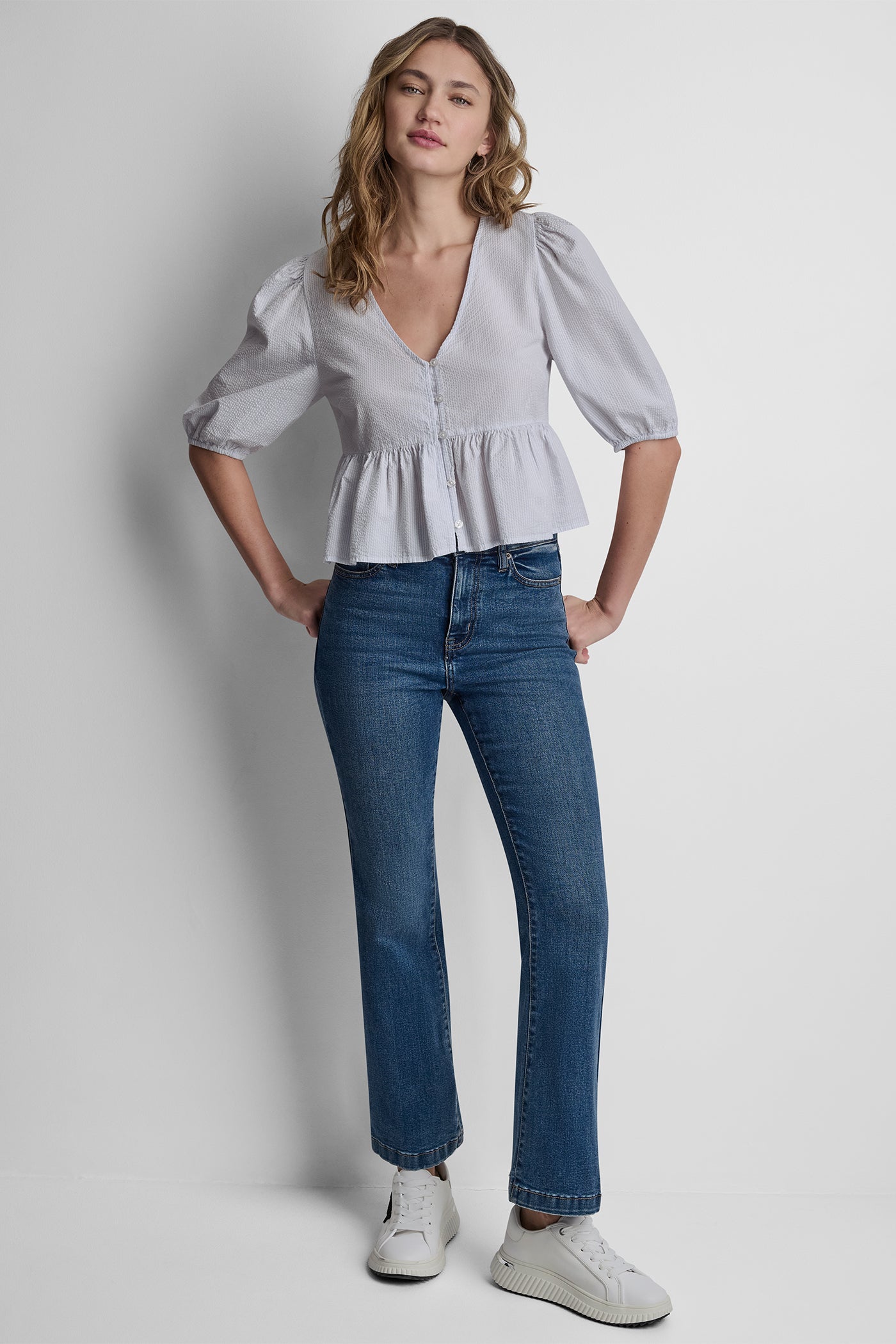 PUFF SLEEVE V-NECK SHIRT VIEW 5 | SPRING 2026
