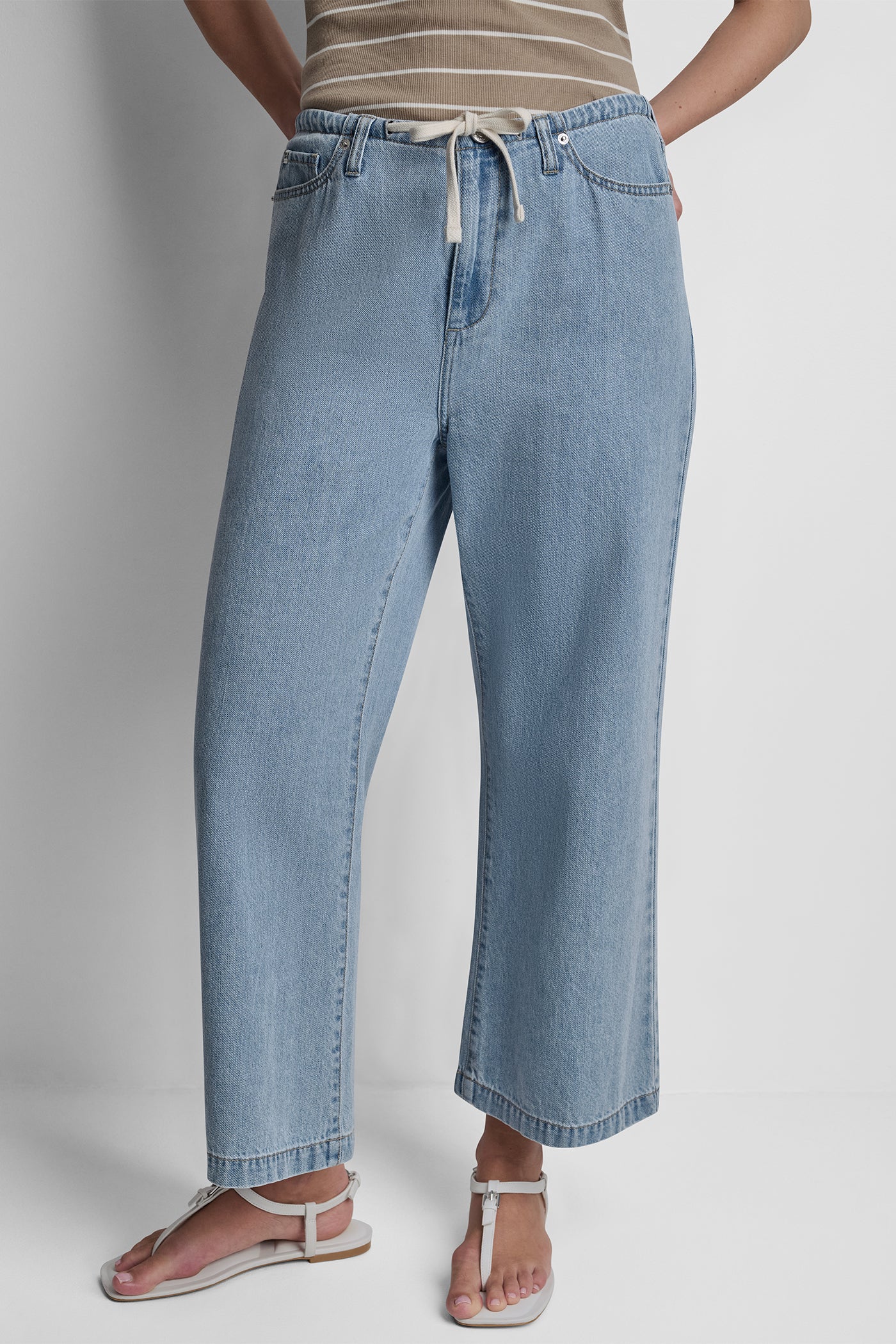 Brighton MID-RISE DRAWCORD WIDE LEG, FRONT VIEW | New Arrivals