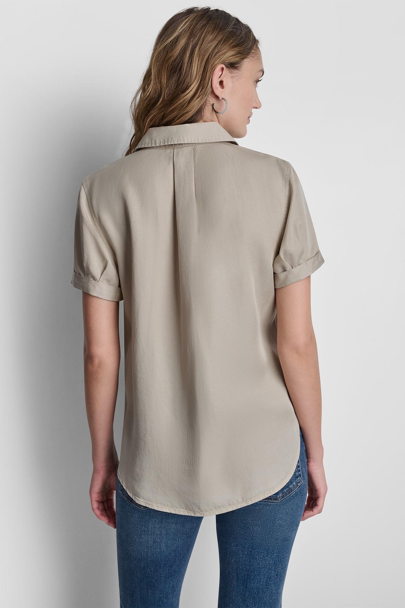 GARMENT DYE BUTTON-FRONT SHIRT VIEW 3 | New Arrivals