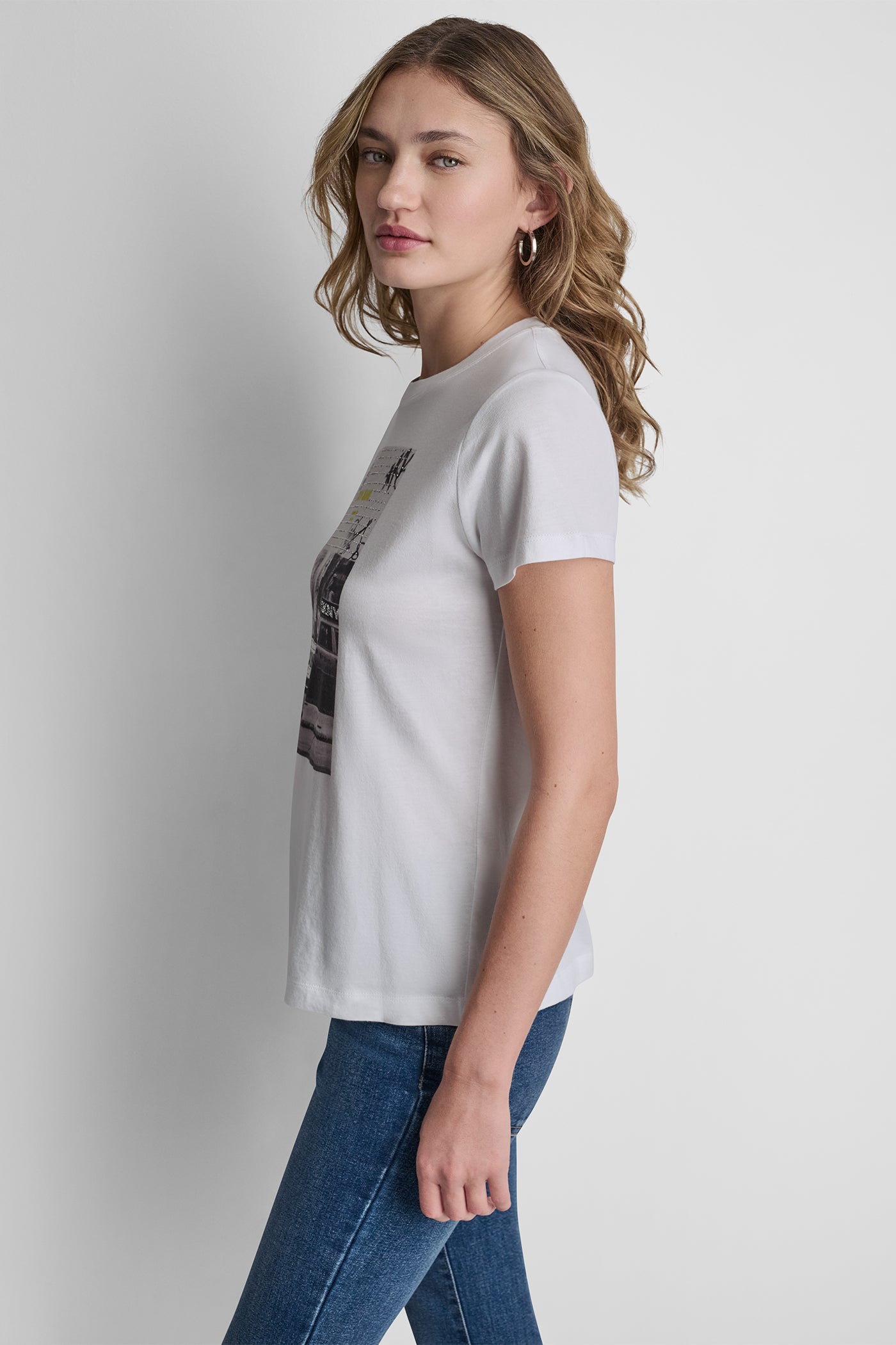 DKNY PHOTOREAL LOGO CREW NECK TEE VIEW 4 | Tees & Tanks