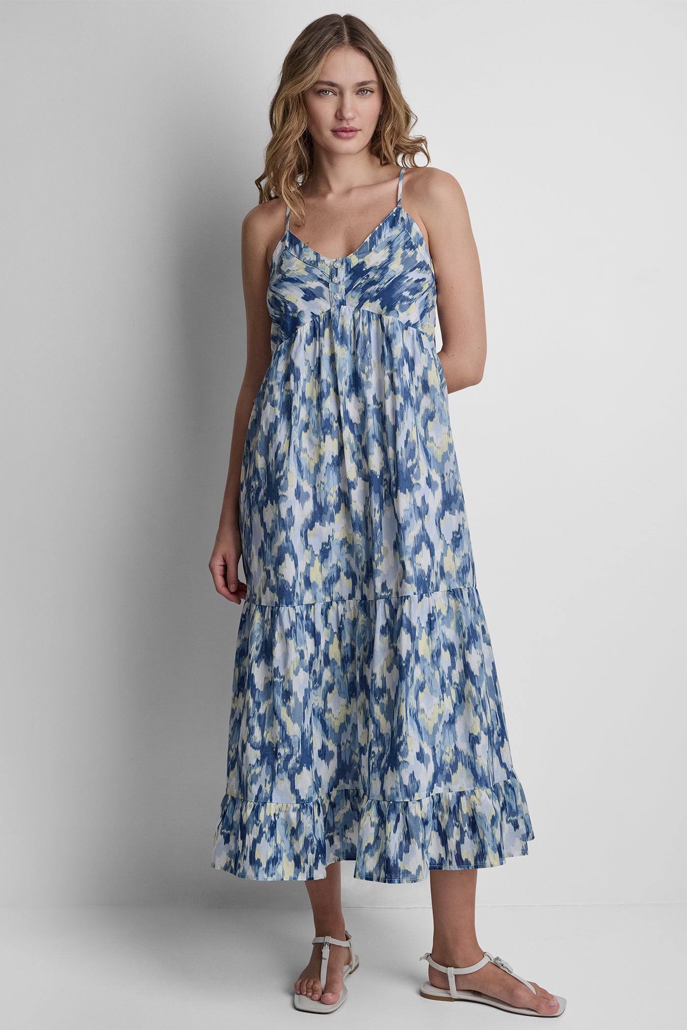 PRINTED TIERED MIDI TANK DRESS VIEW 5 | New Arrivals