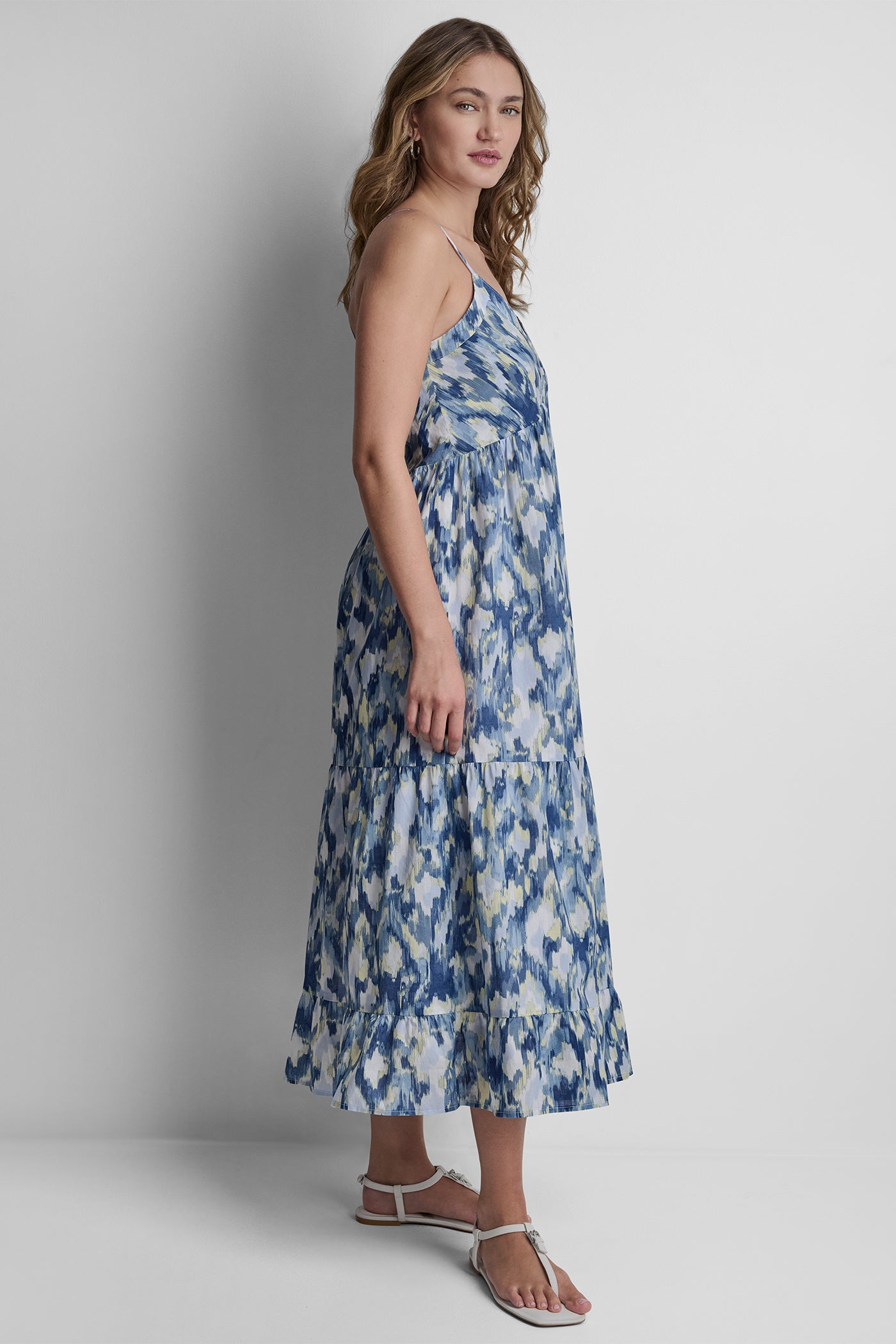 PRINTED TIERED MIDI TANK DRESS VIEW 4 | New Arrivals
