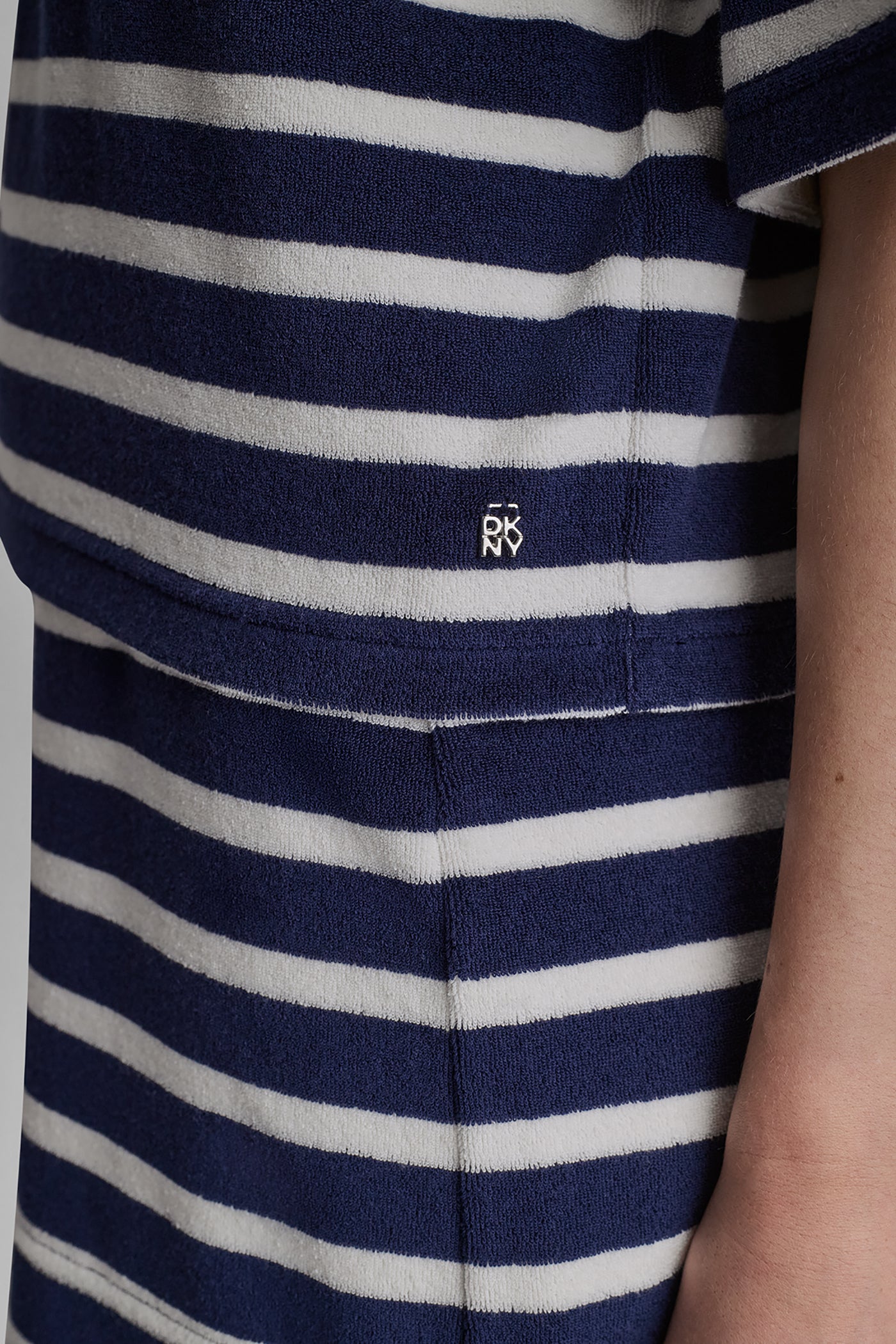 TOWELLING TERRY STRIPE BOXY POLO VIEW 7 | MATCHING SETS