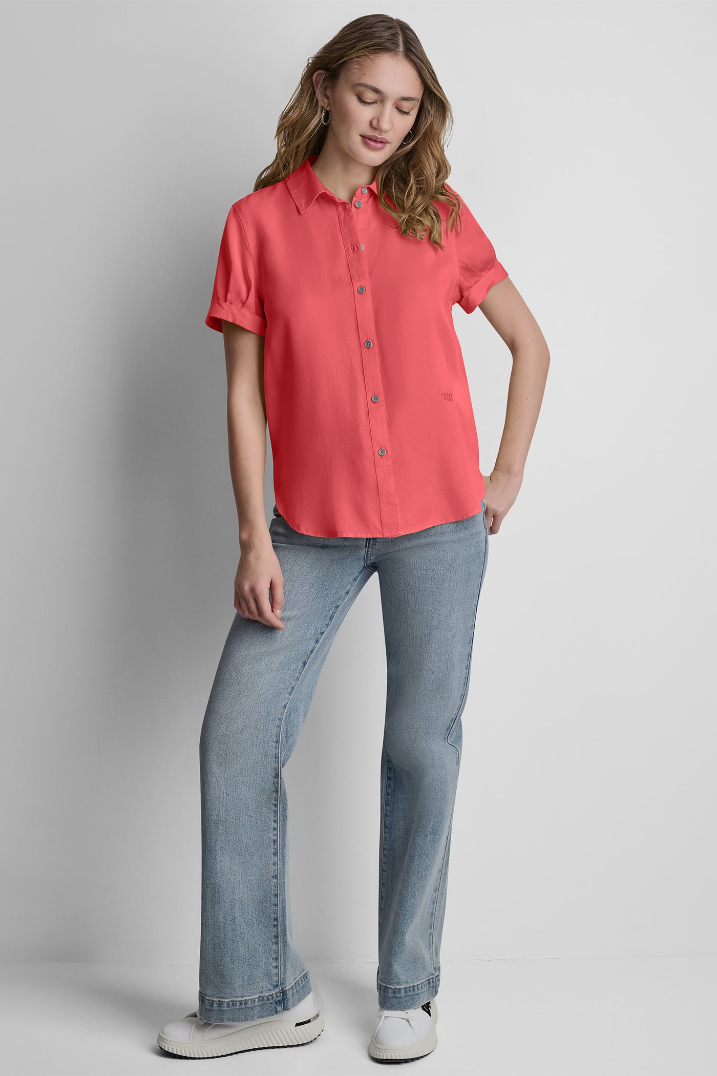 GARMENT DYE BUTTON-FRONT SHIRT VIEW 5 | New clothing