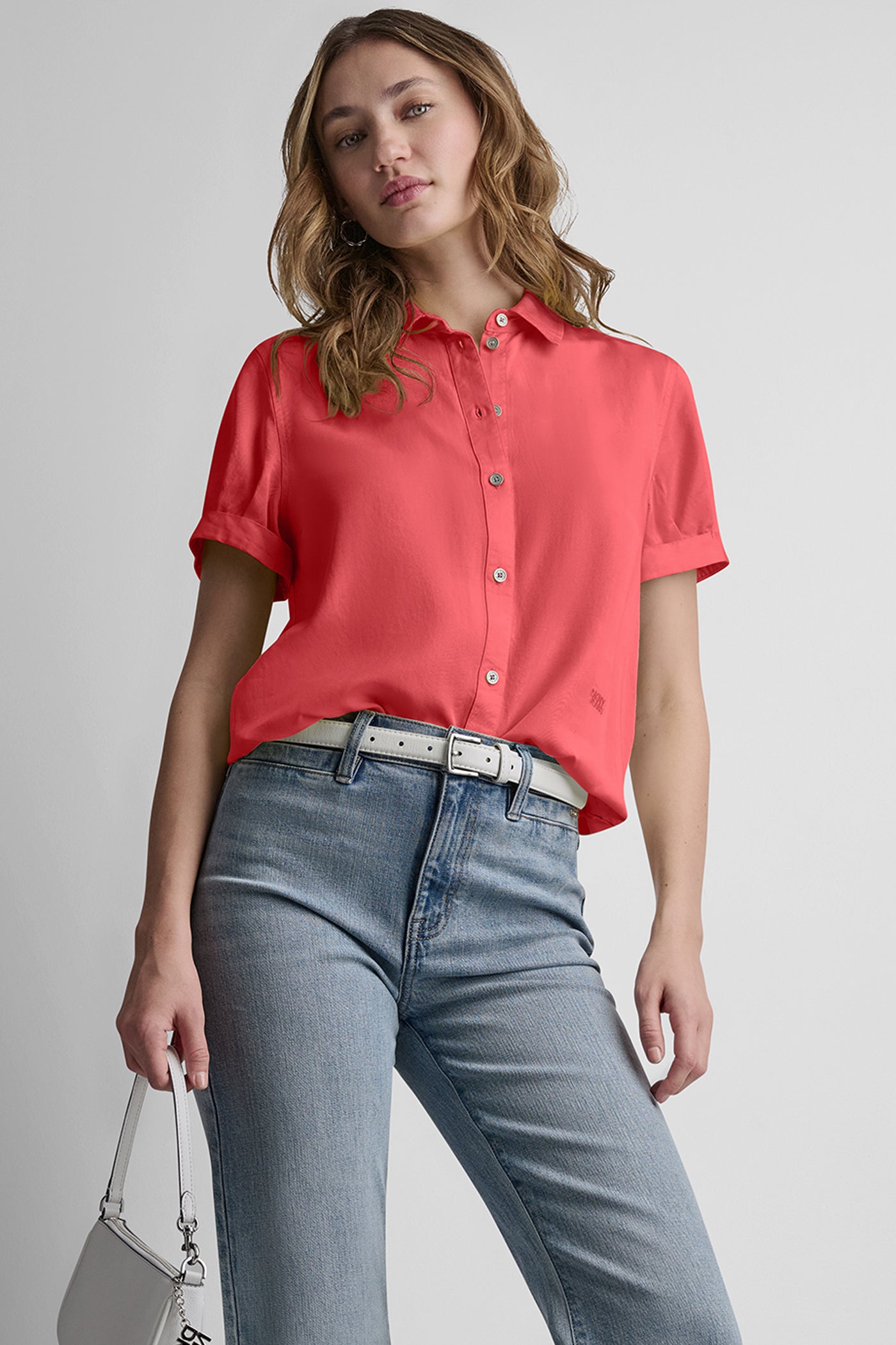 Punch GARMENT DYE BUTTON-FRONT SHIRT, VIEW 1 | New clothing