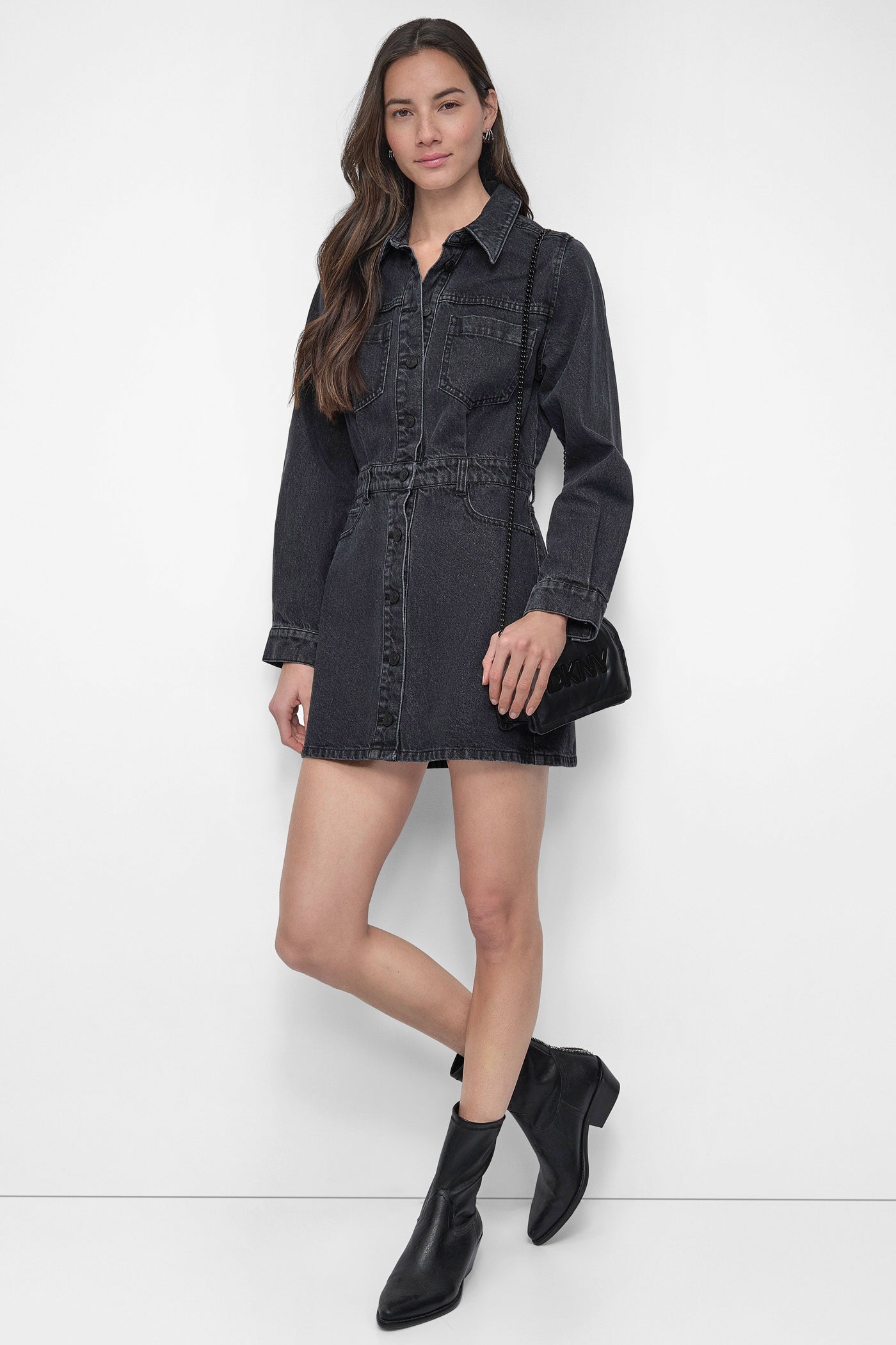 DENIM MINI SHIRT DRESS VIEW 8 | Denim Destination