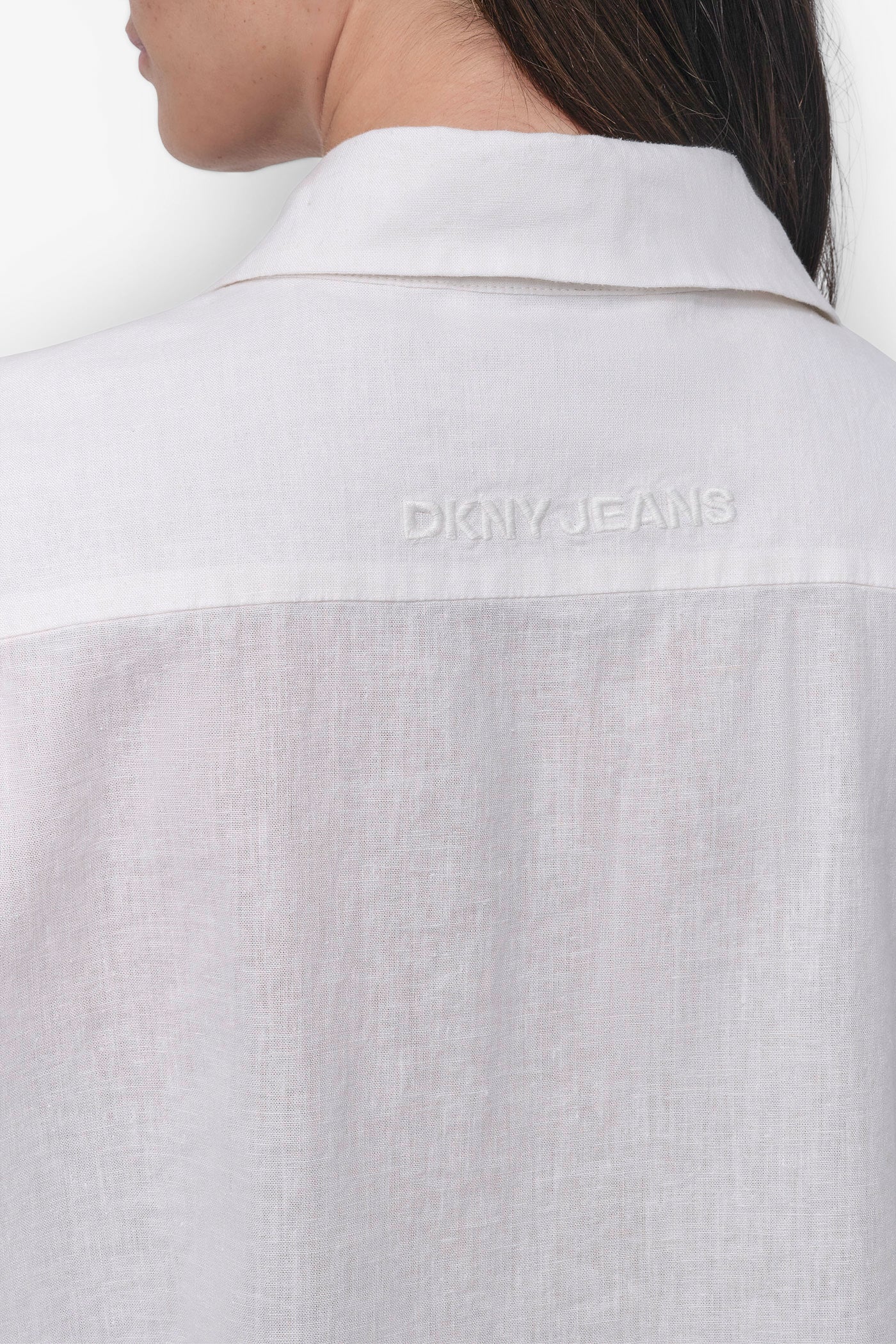 CROPPED LINEN-BLEND SHIRT VIEW 4