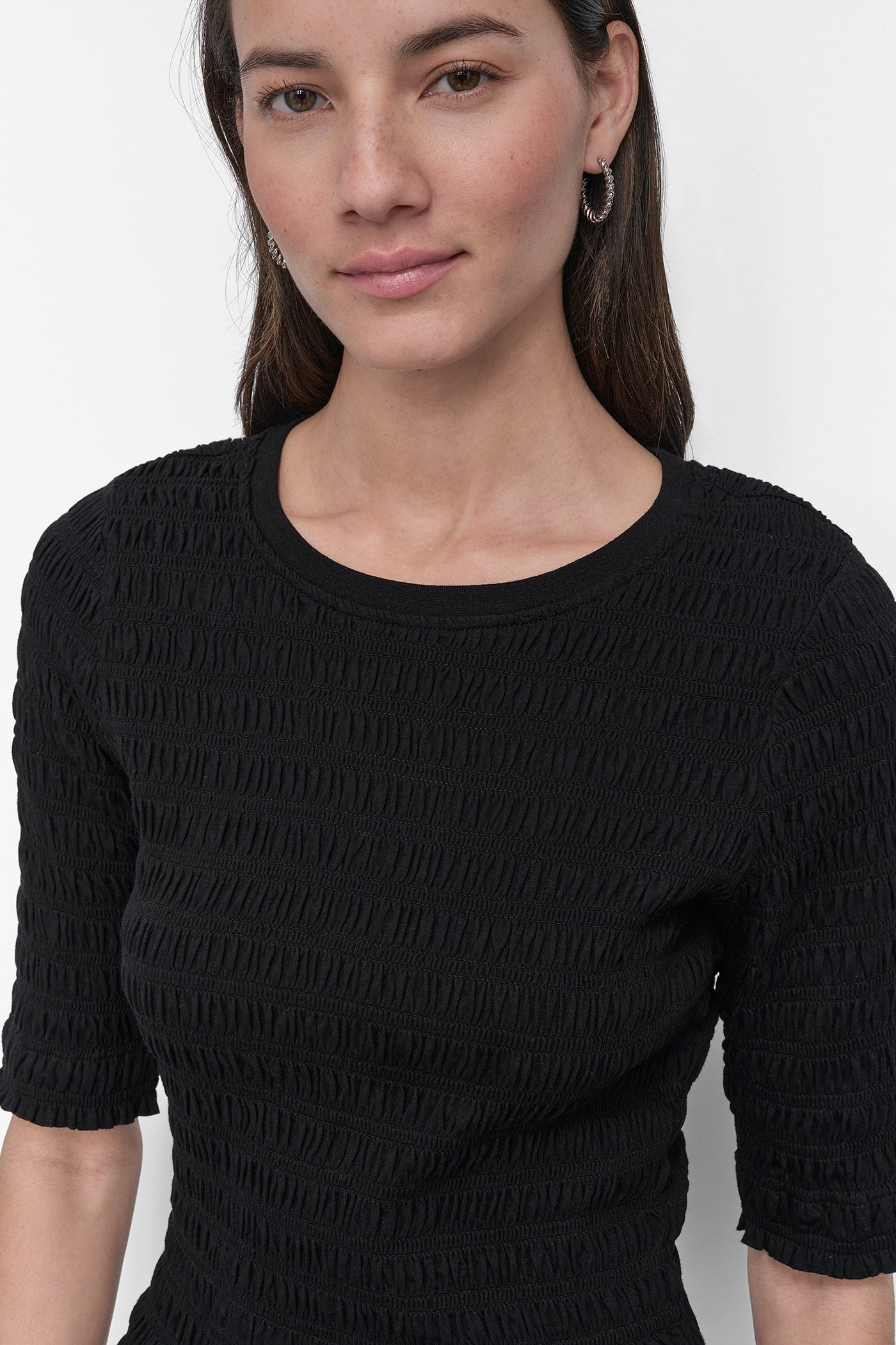 SMOCKED TEE VIEW 5 | WOMEN'S SWEATERS & TOPS