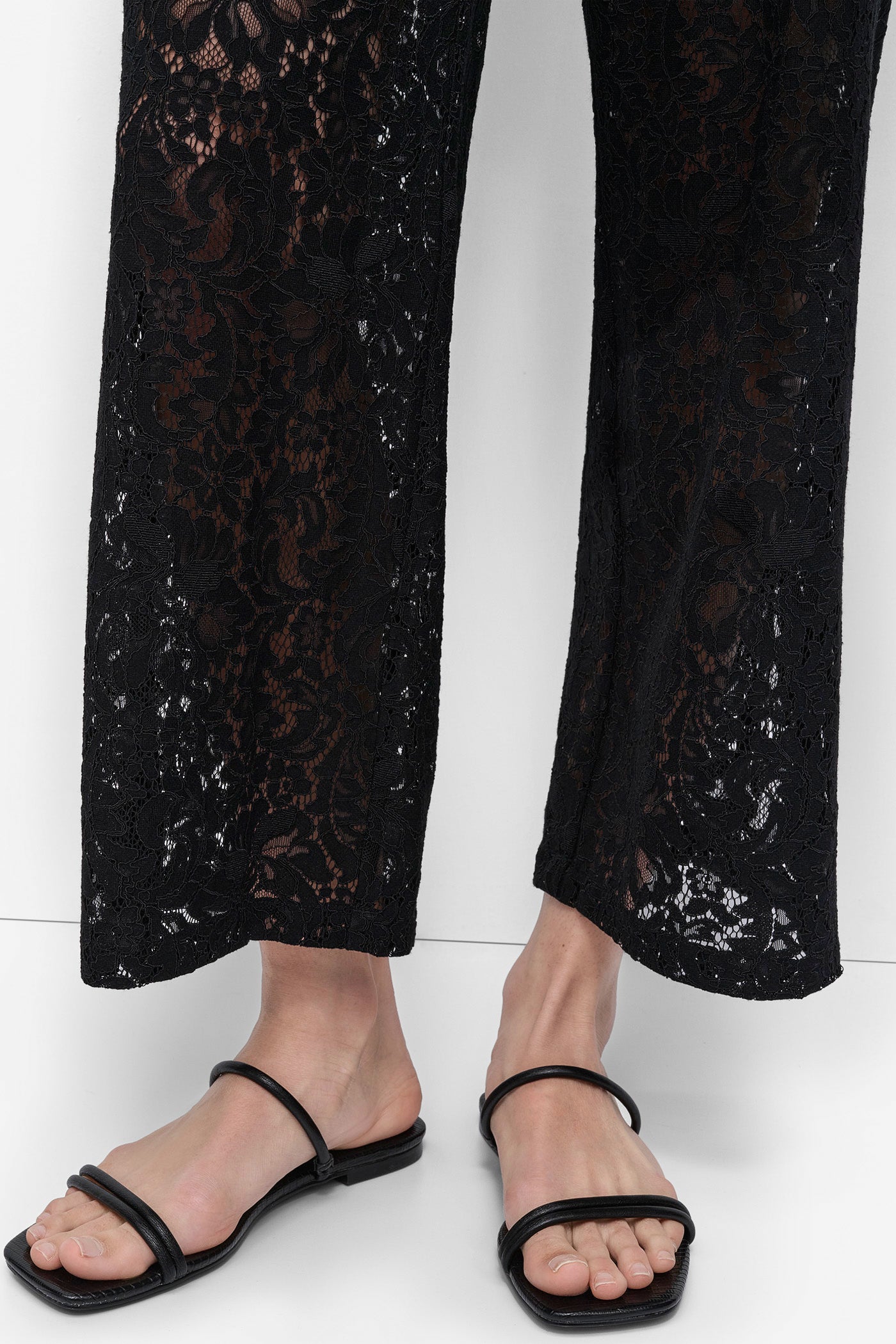 CROPPED LACE STRAIGHT LEG TROUSER VIEW 4 | Pants & Denim