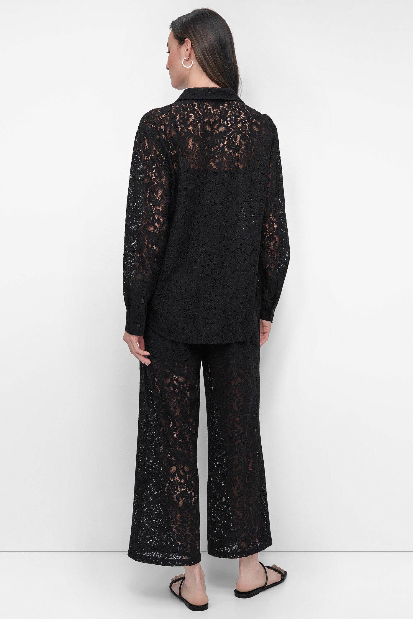 CROPPED LACE STRAIGHT LEG TROUSER VIEW 7 | Pants & Denim