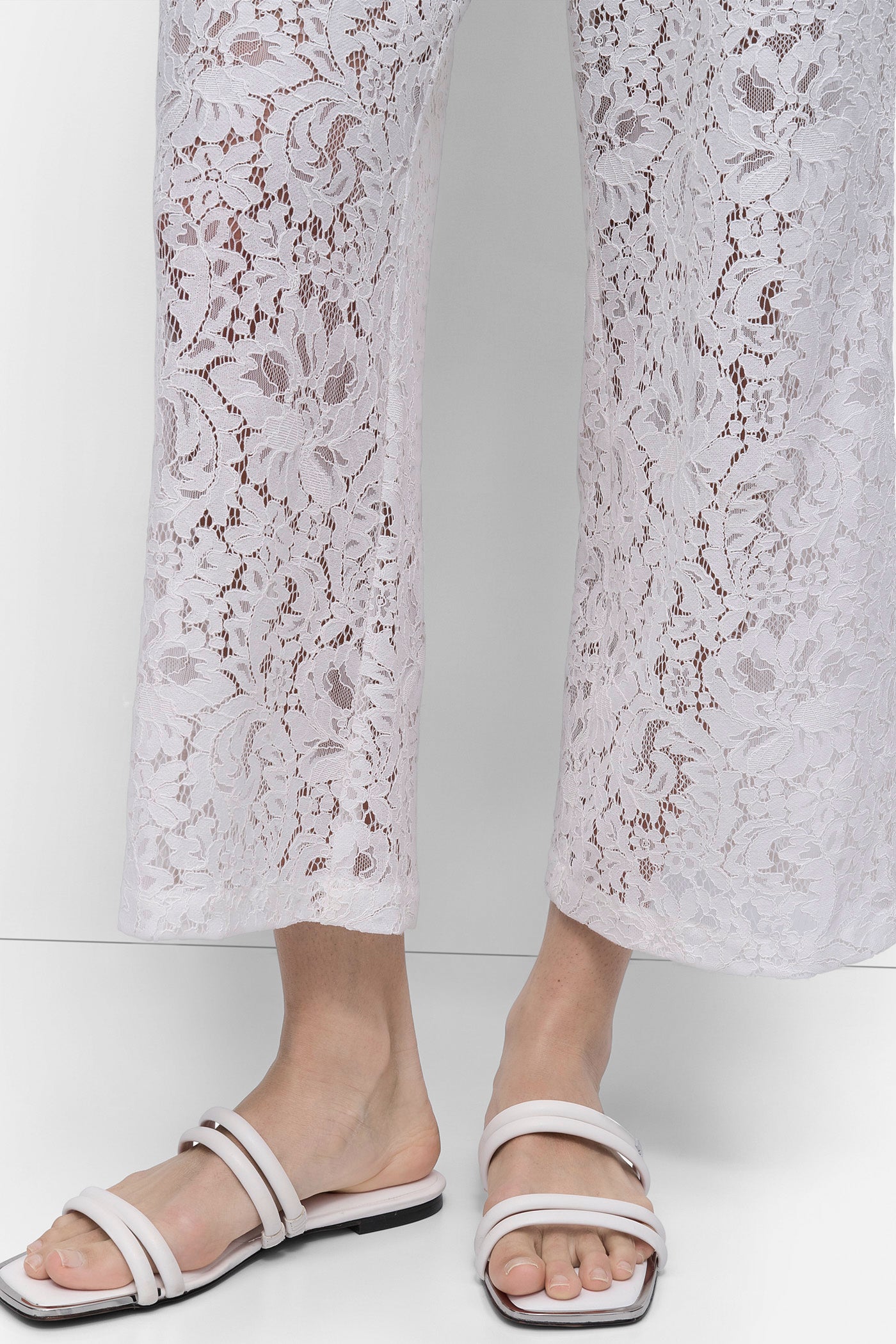 CROPPED LACE STRAIGHT LEG TROUSER VIEW 5 | Pants & Denim